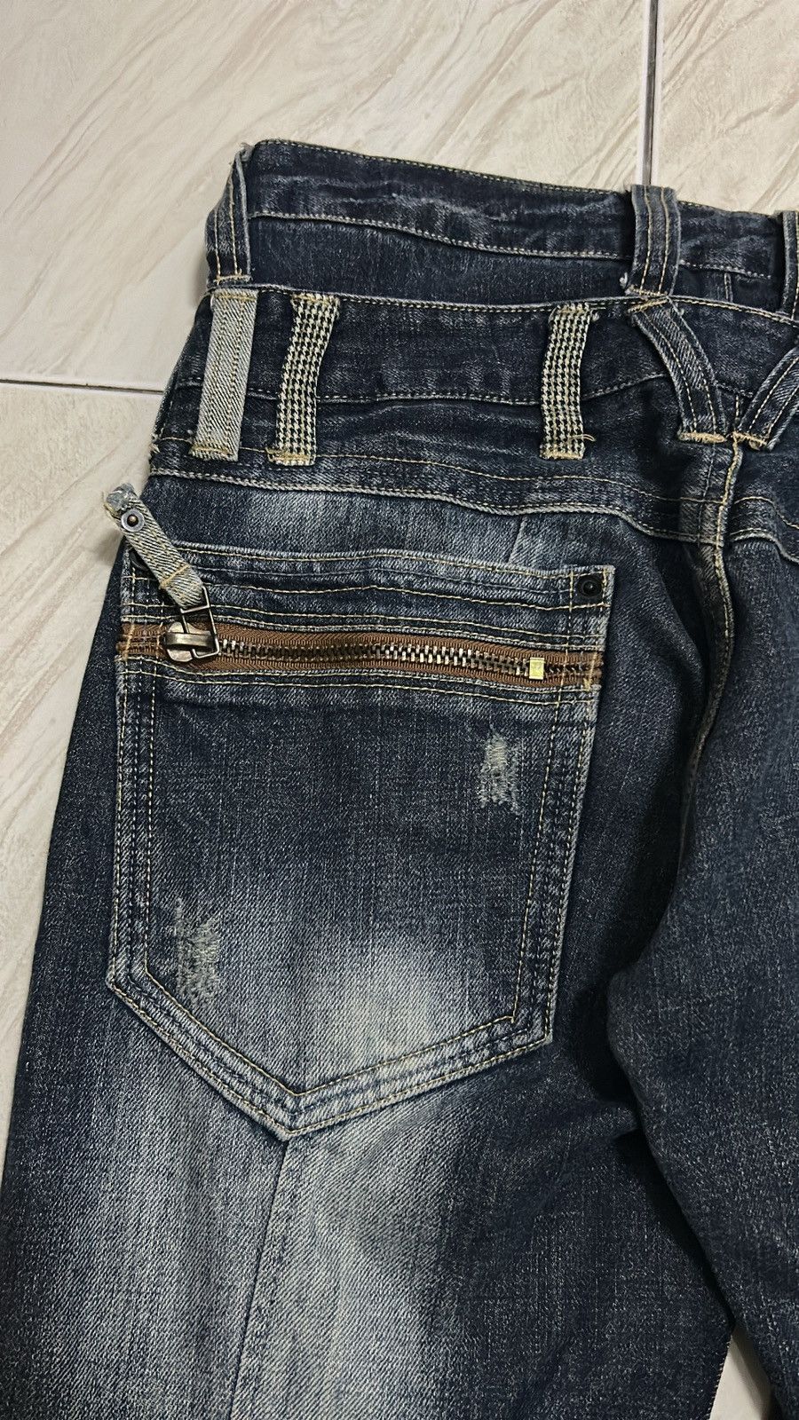 If Six Was Nine × Japanese Brand × Le Grande Bleu (L.G.B.) Standards of Urban Craft Double Waist Denim Jeans Size US 32 / EU 48 - 10 Thumbnail