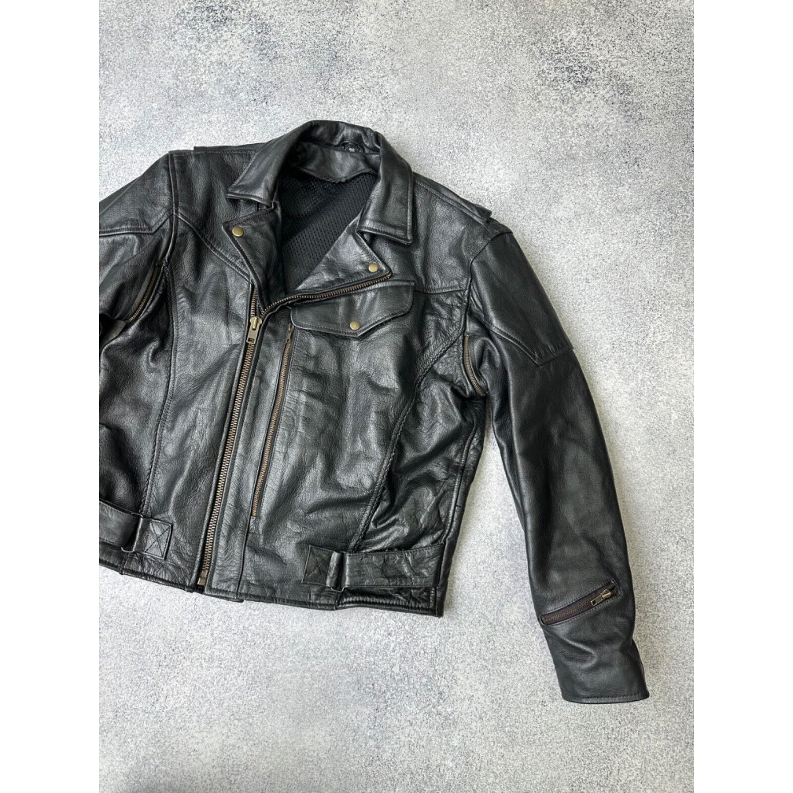 Genuine Leather VTG Genuine Leather Biker Motorcycle Heavy Jacket 90s Size US M / EU 48-50 / 2 - 9 Thumbnail