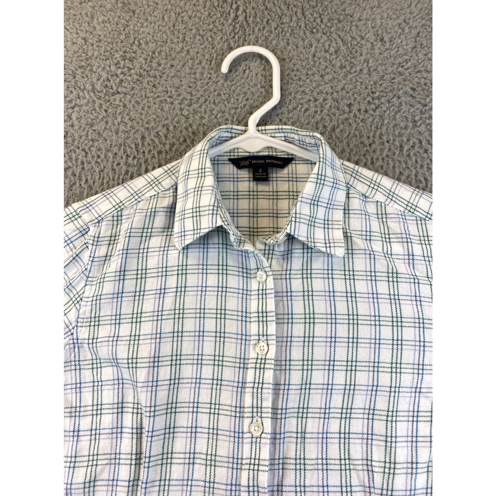 Brooks Brothers Brooks Brothers Women's Long Sleeve Button Shirt Sz 2 Plaid CasualFit Cotton All Seasons Size XS / US 0-2 / IT 36-38 - 3 Thumbnail