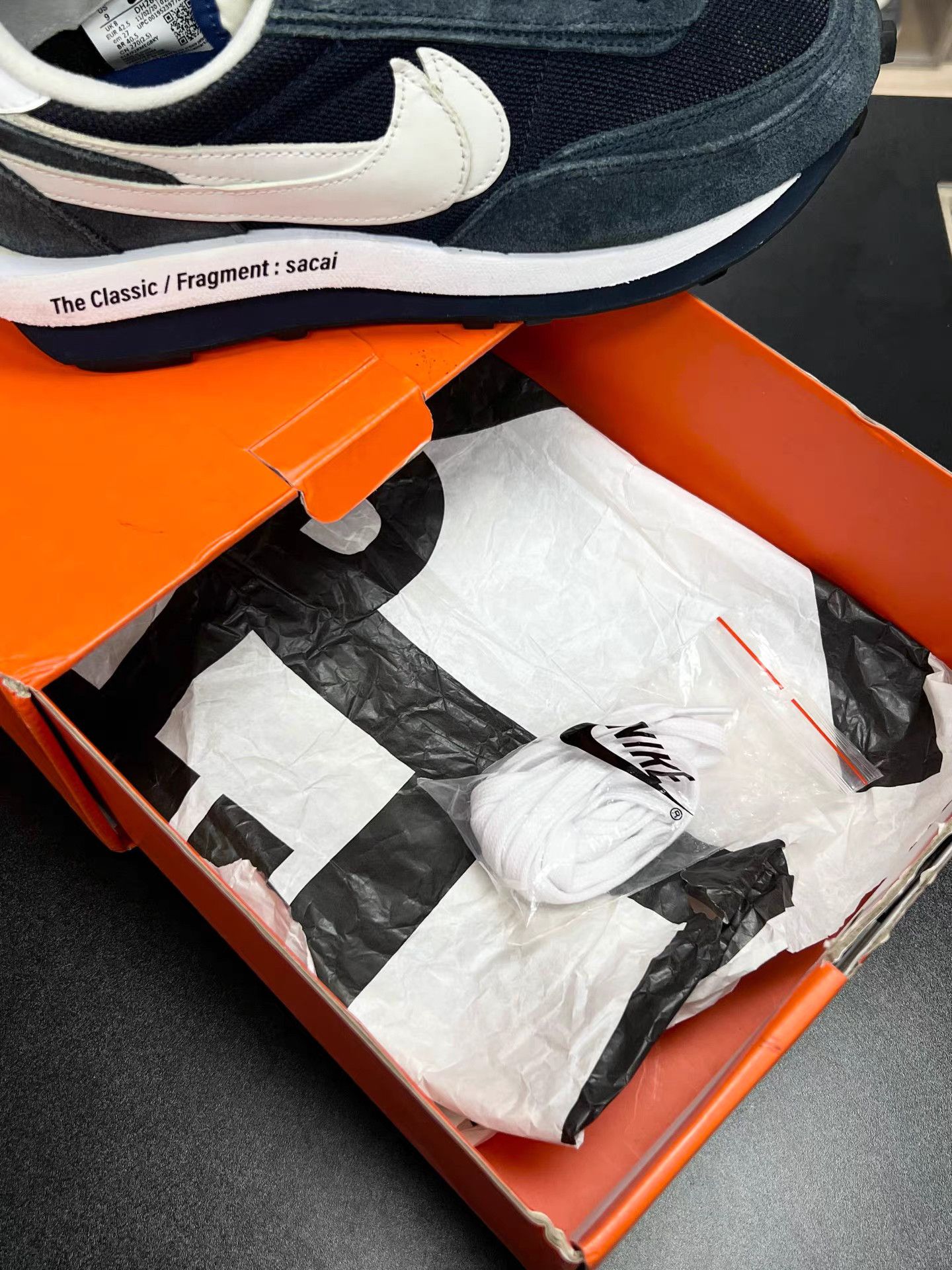 Nike Nike Sacai x Fragment Design Navy Blue Sneakers K15 Size US 9 / EU 42 - 9 Thumbnail
