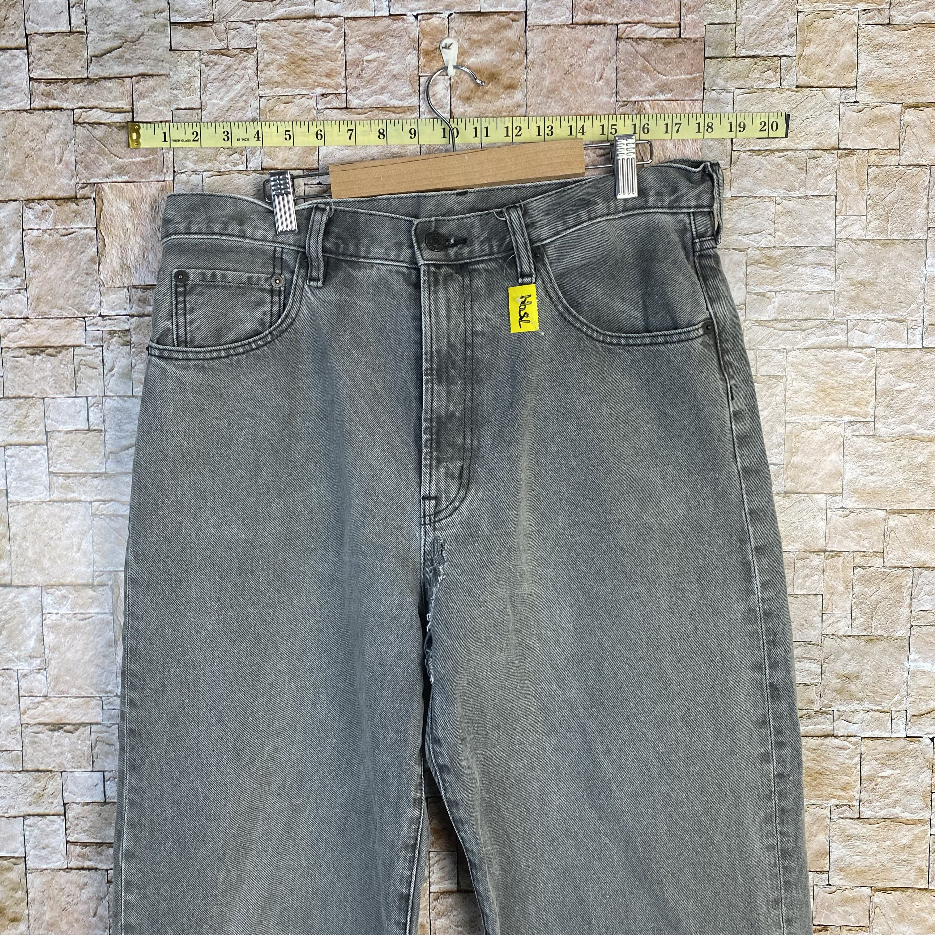 Japanese Brand GU japan grey Denim vintage Pants #7594 Size US 34 / EU 50 - 2 Thumbnail