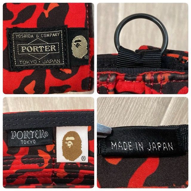 Bape × Porter BAPE × PORTER LONG WALLET Leopard Camo Red a bathing ape Size ONE SIZE - 6 Thumbnail