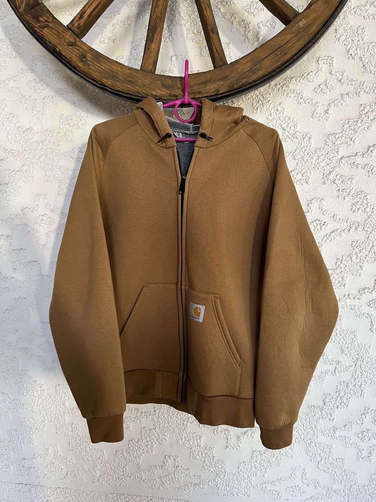 Carhartt Carhartt VintageThermal Lined Hoodie Zip Up Sweater thrashed Size US L / EU 52-54 / 3 - 1 Thumbnail