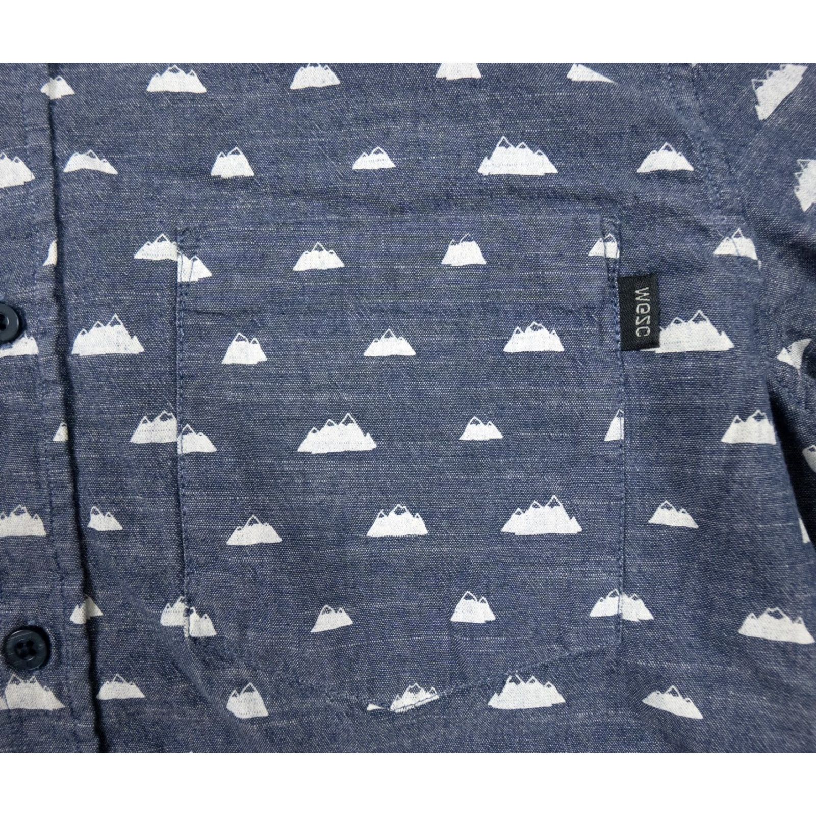 WeSC WeSC Shirt Mens Medium Blue Long Sleeve Button-Down Slim Fit Cotton Preppy Size US M / EU 48-50 / 2 - 3 Thumbnail