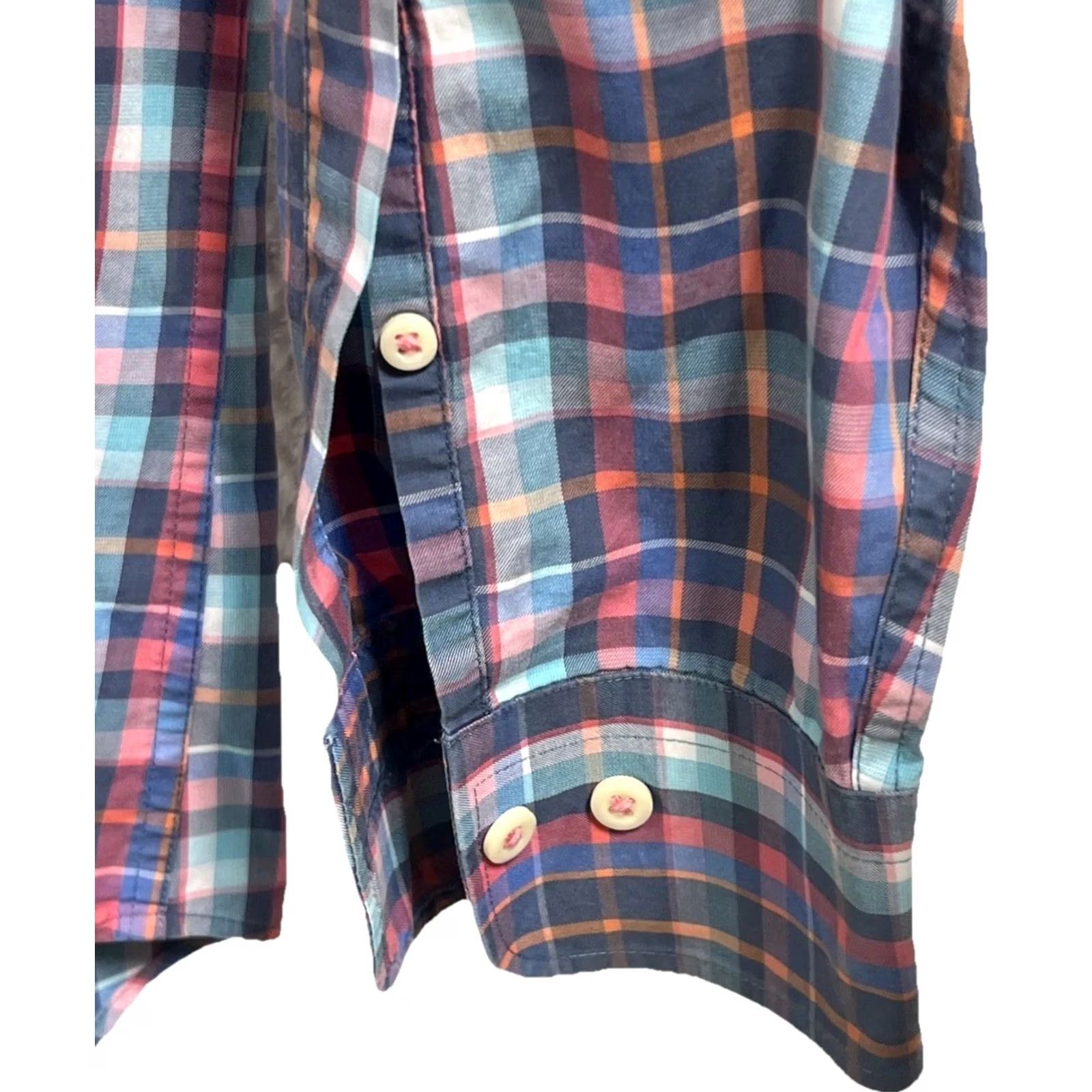 Peter Millar Peter Millar Shirt Plaid Button-Down XL Mens 100% Cotton Blue Pink Comfort Fit Long Sleeve Size US XL / EU 56 / 4 - 7 Thumbnail