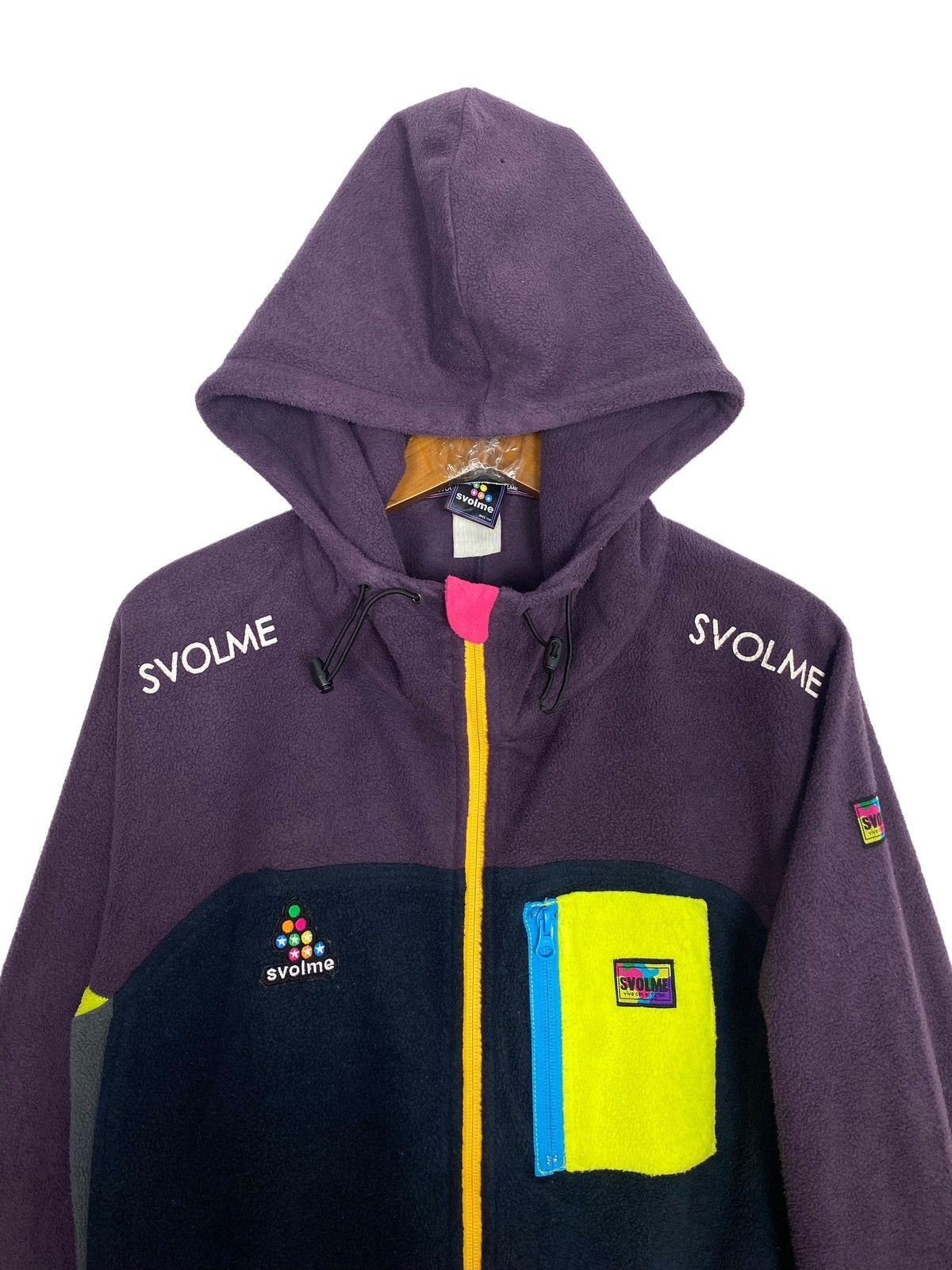 Japanese Brand Rare‼️ Svolme Hoodie Fleece Spellout Multicolour Size US S / EU 44-46 / 1 - 6 Thumbnail