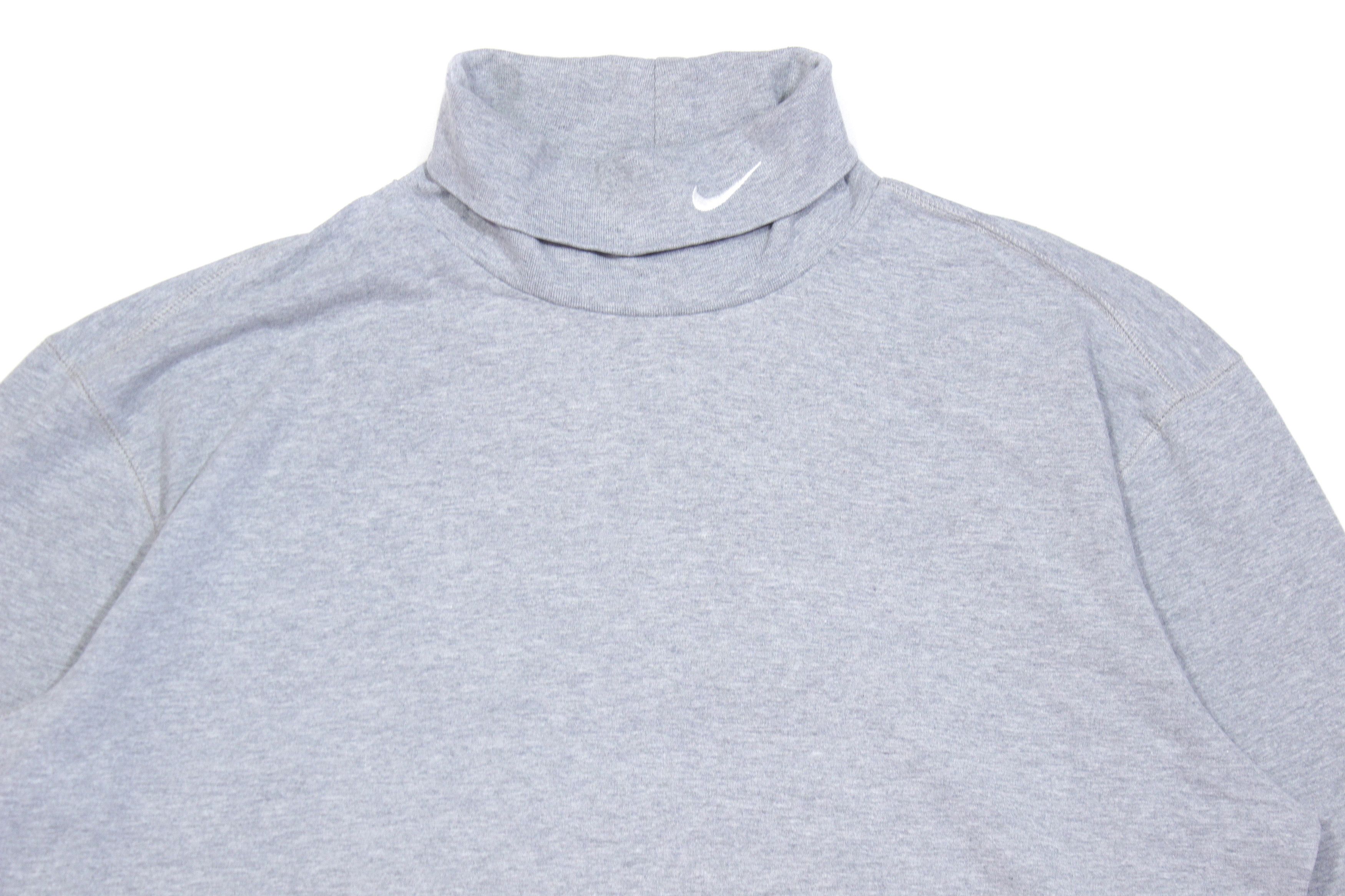 Nike 90S Swoosh Logo Turtleneck Size US L / EU 52-54 / 3 - 3 Thumbnail