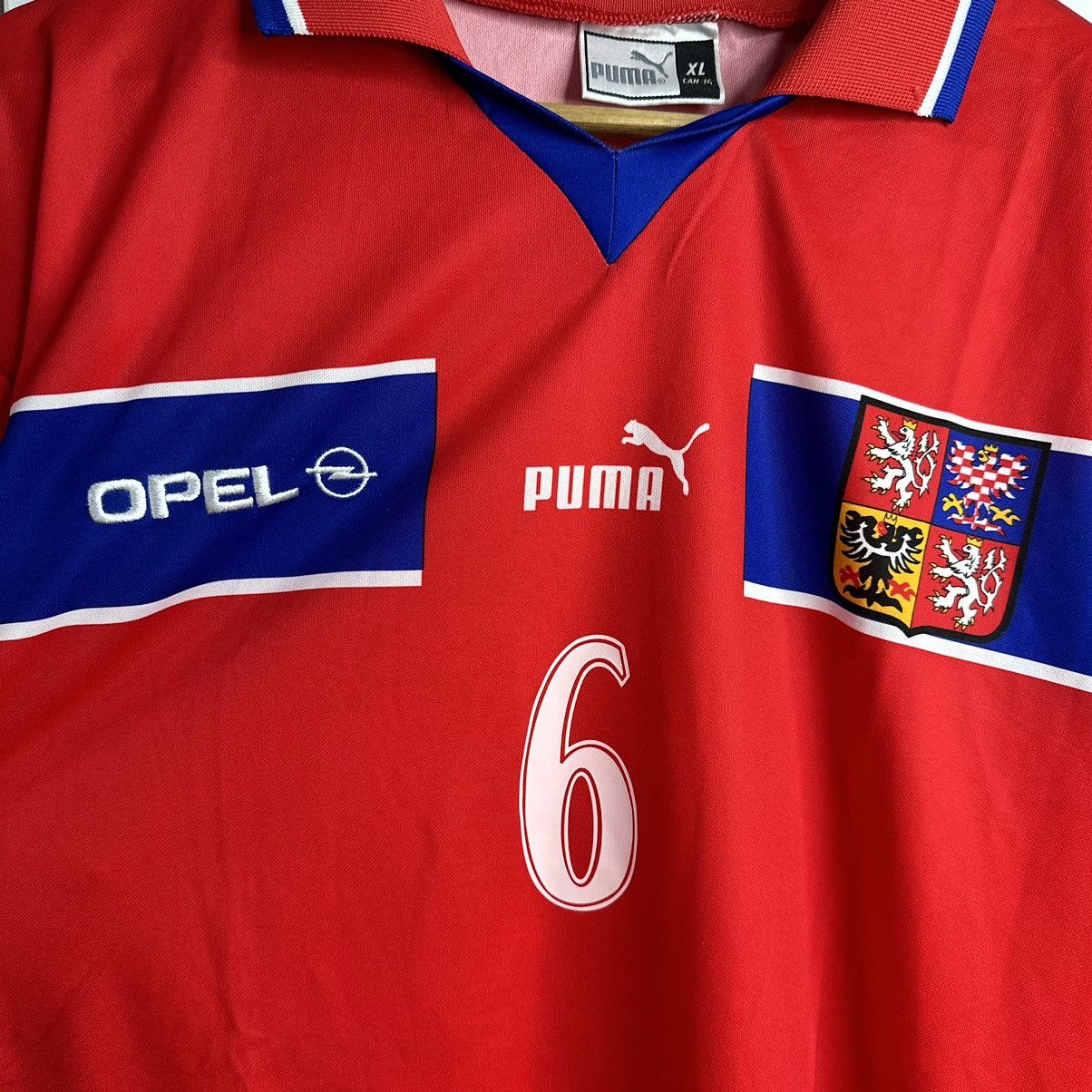 Puma Czech Republic Puma 1998 6 Berger Home Vintage Jersey Size US M / EU 48-50 / 2 - 3 Thumbnail