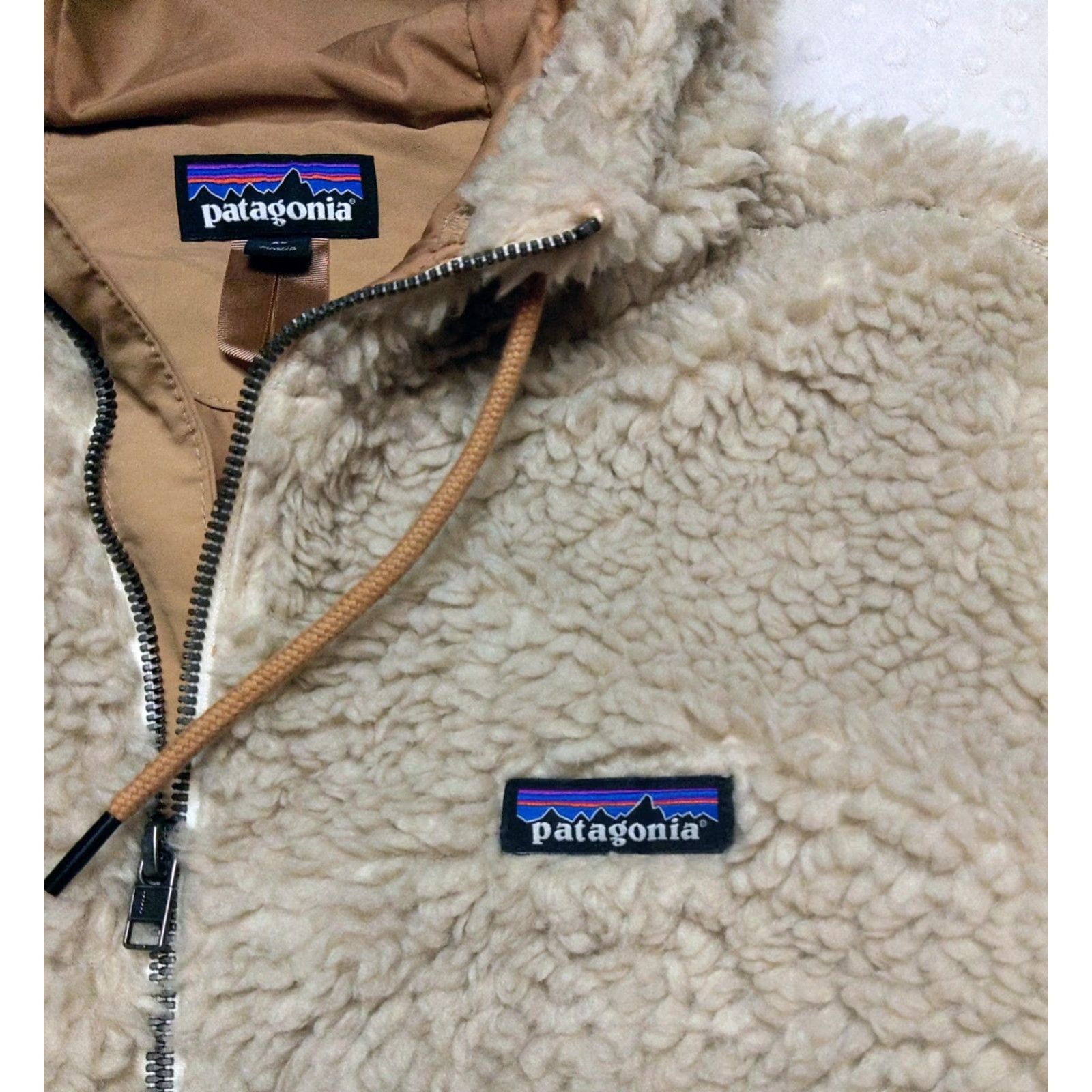 Patagonia Patagonia Women's Dusty Mesa Parka Mid Coat Jacket XL Beige - Fleece, Full Zip, Hooded, Insulated, Lined, Relaxed Fit, Jacket Size XL / US 12-14 / IT 48-50 - 5 Thumbnail