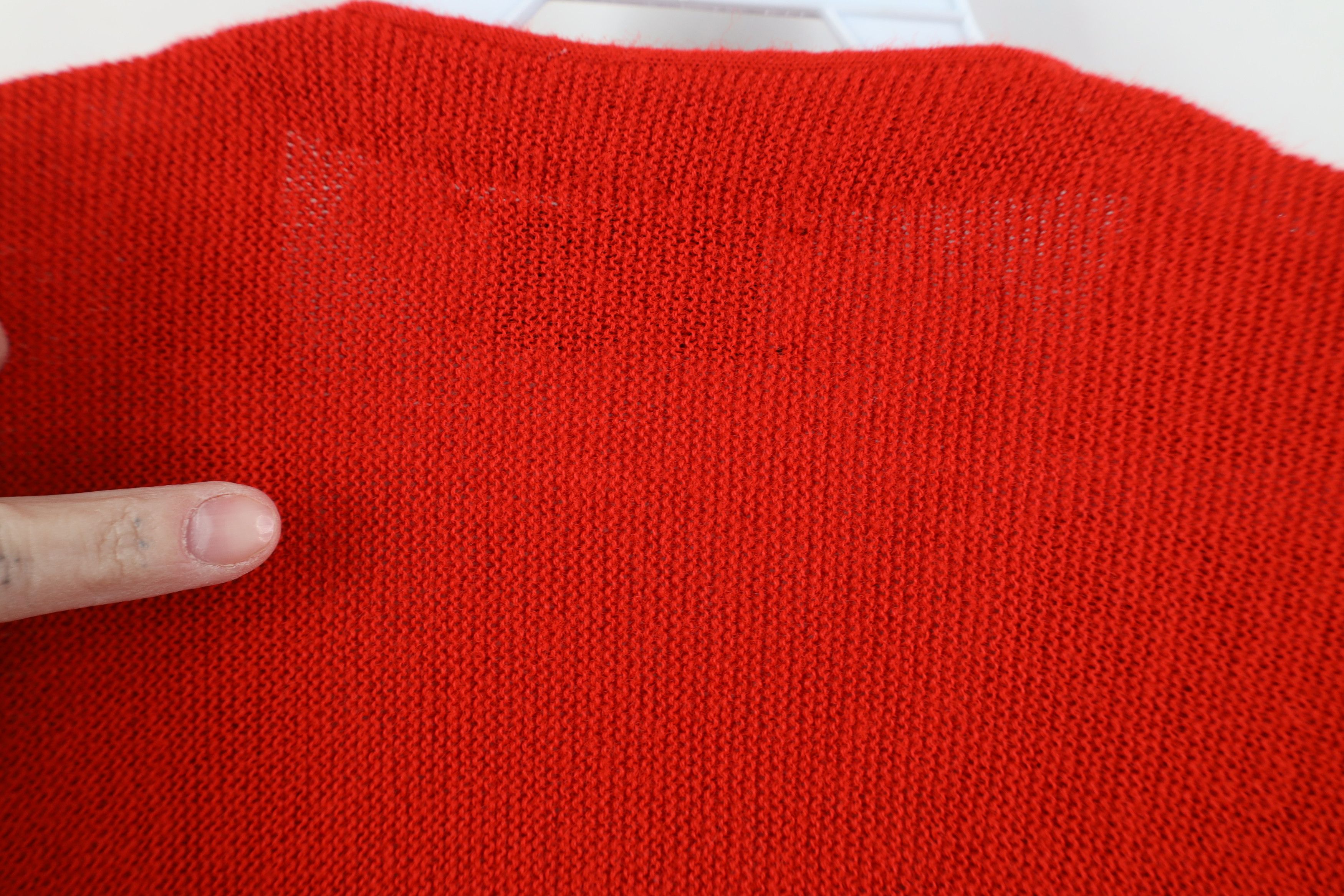 Vintage Vintage 70s Streetwear Kurt Cobain Cardigan Sweater Red USA Size US XL / EU 56 / 4 - 9 Thumbnail