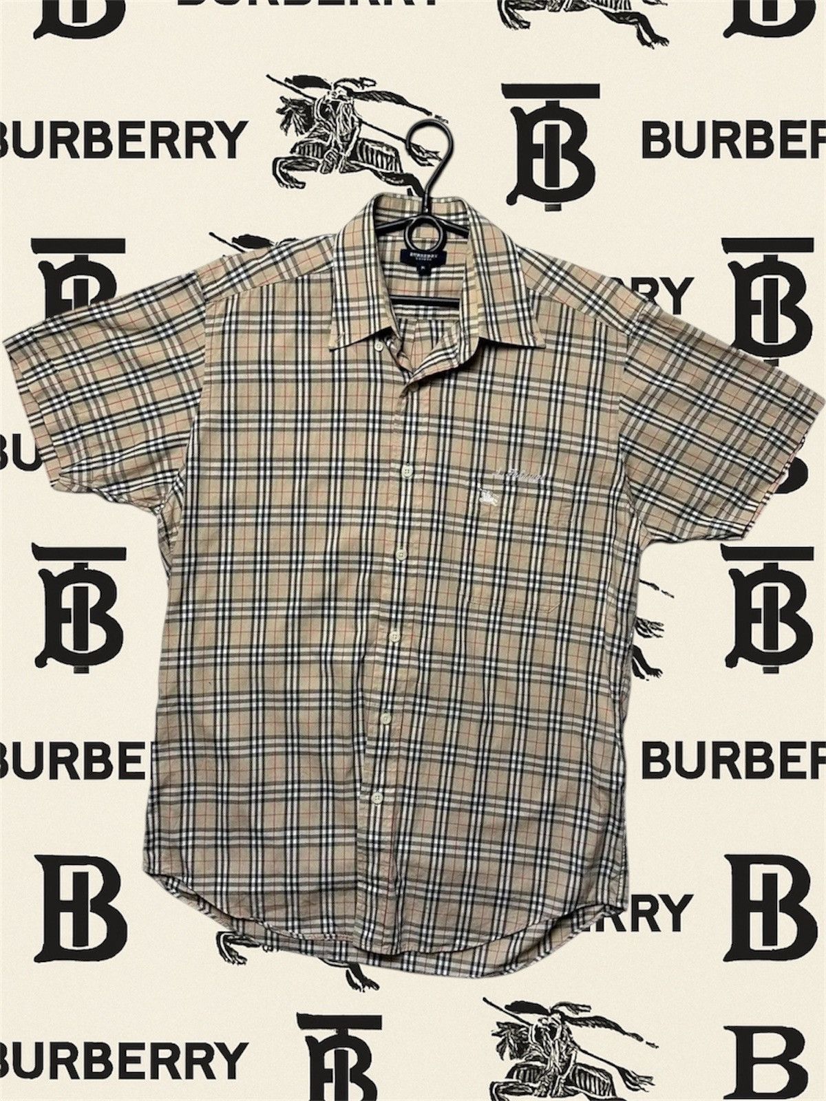 Burberry Vintage Burberry premium plaid logo shirt size M Size US M / EU 48-50 / 2 - 1 Thumbnail