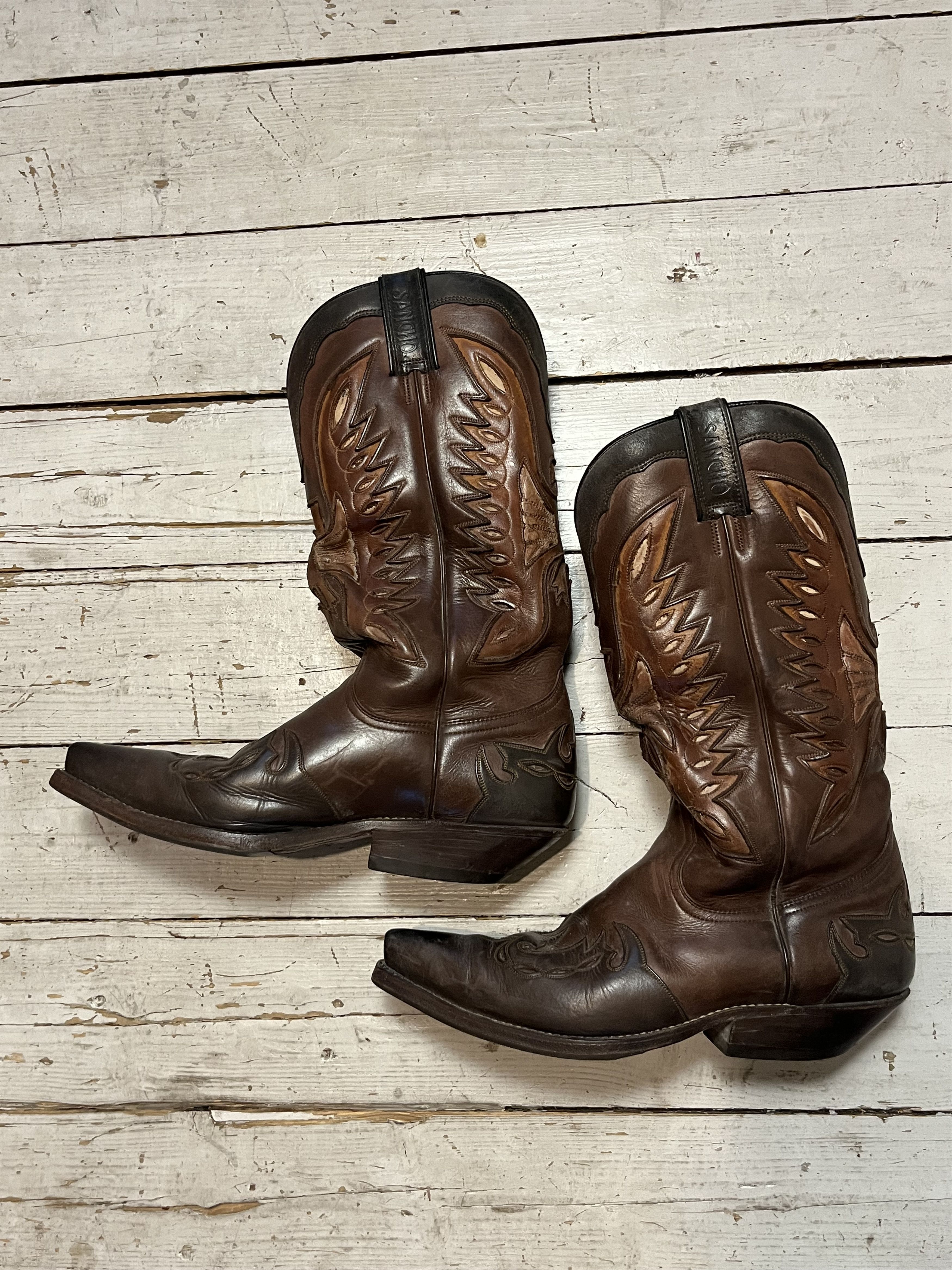 Sancho Boots Vintage Sancho Cowboy Boots Handmade Made in Spain Size US 10 / EU 43 - 3 Thumbnail