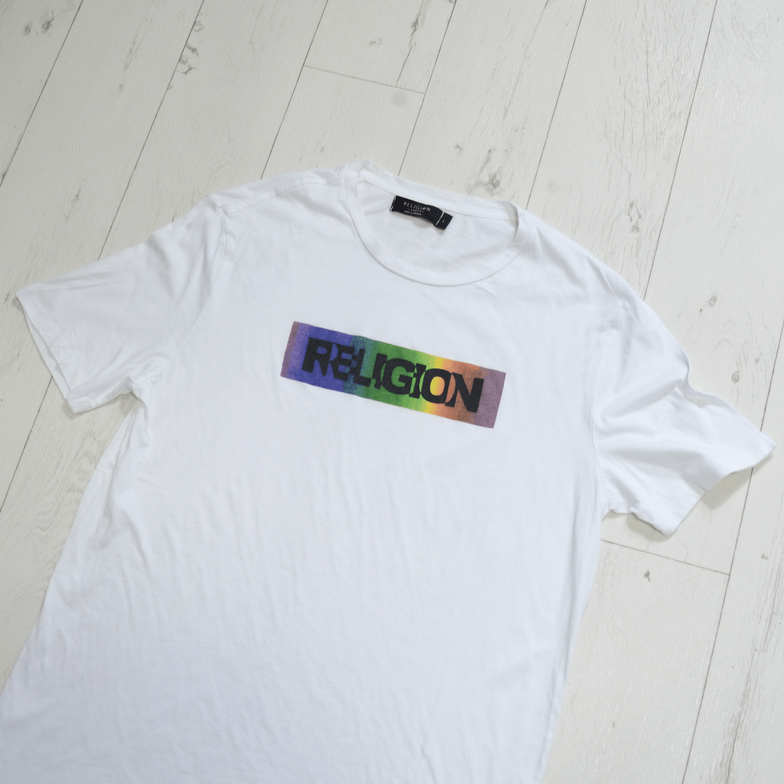 Other Religion Big Logo White T-shirt Y2K Tee Size US L / EU 52-54 / 3 - 3 Thumbnail
