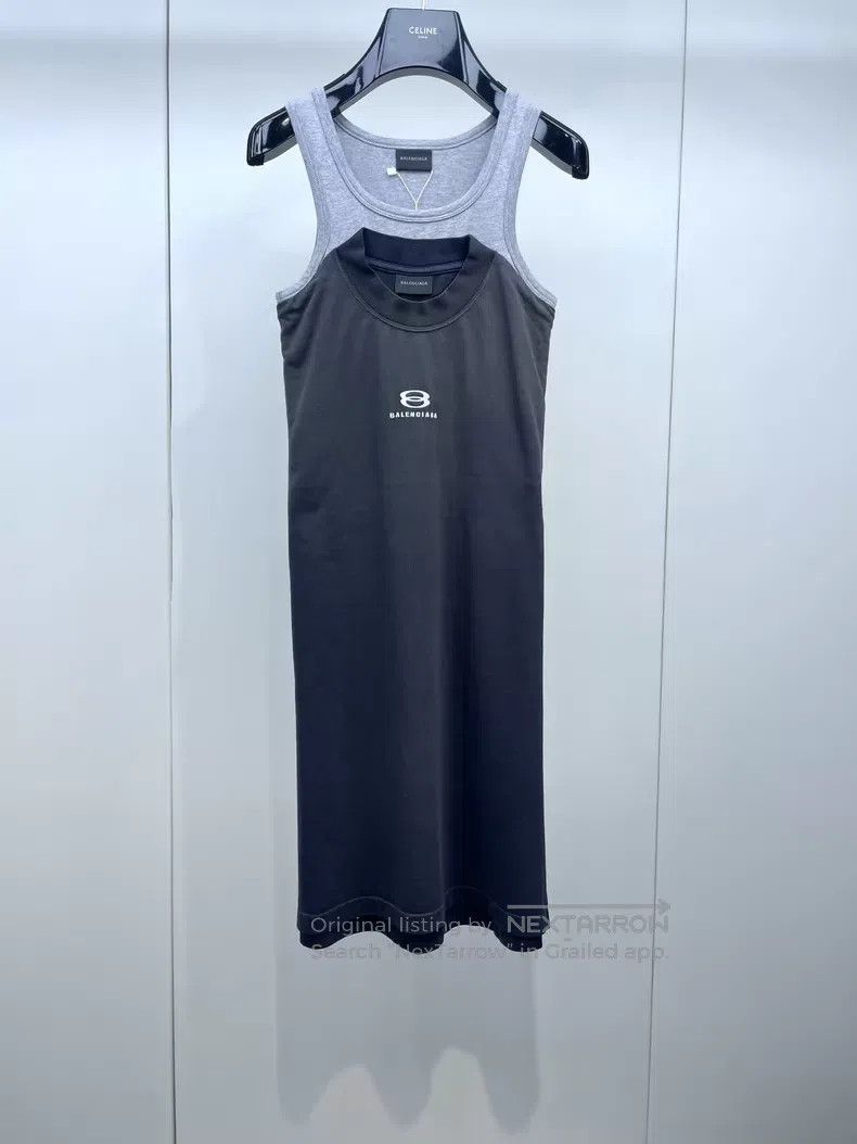 Balenciaga Balenciaga Faux two-piece distressed asymmetric long vest Size XS / US 0-2 / IT 36-38 - 1 Thumbnail