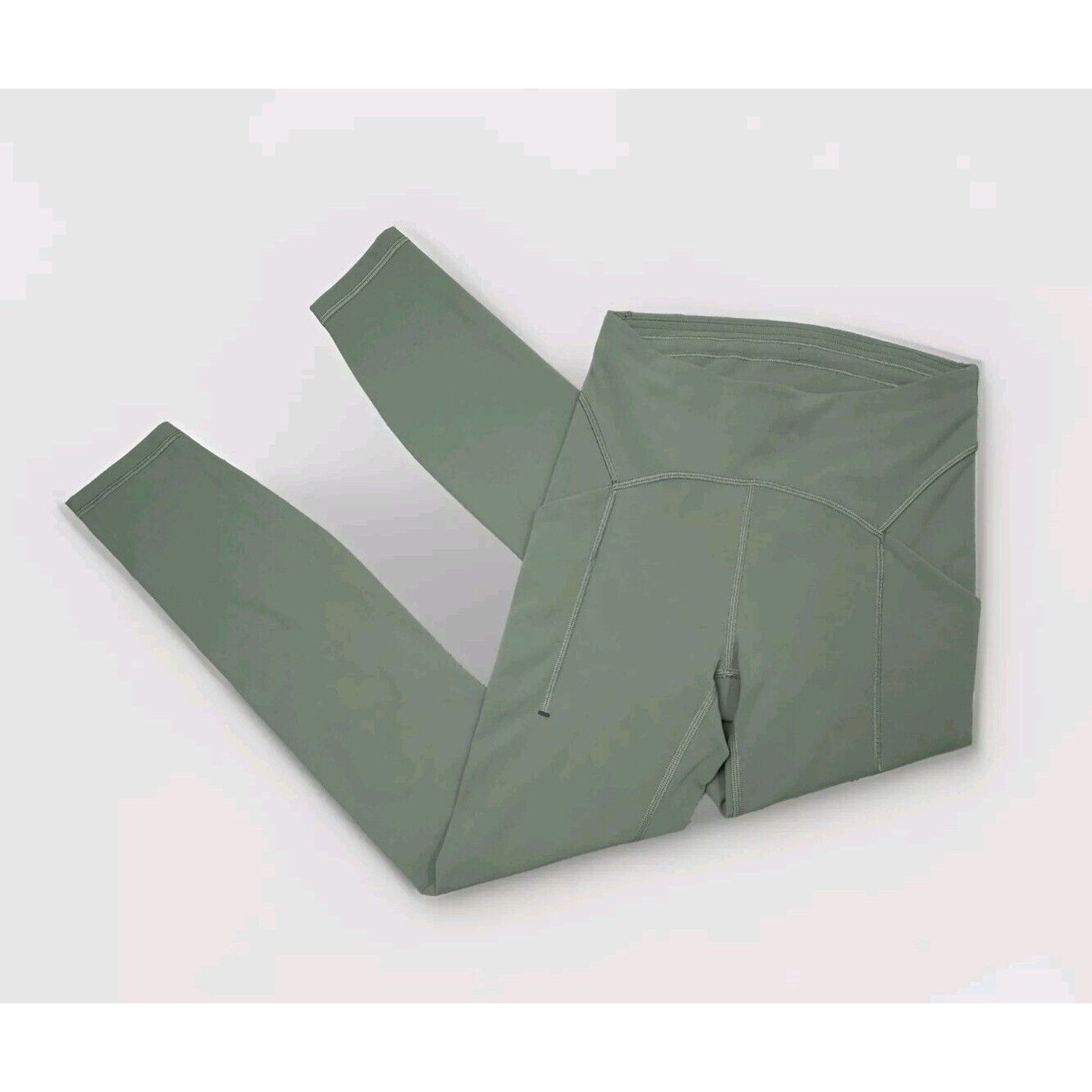 Lululemon Lululemon Women's Power Thru High-Rise Green Twill Tight 24" Size 27" / US 4 / IT 40 - 6 Thumbnail