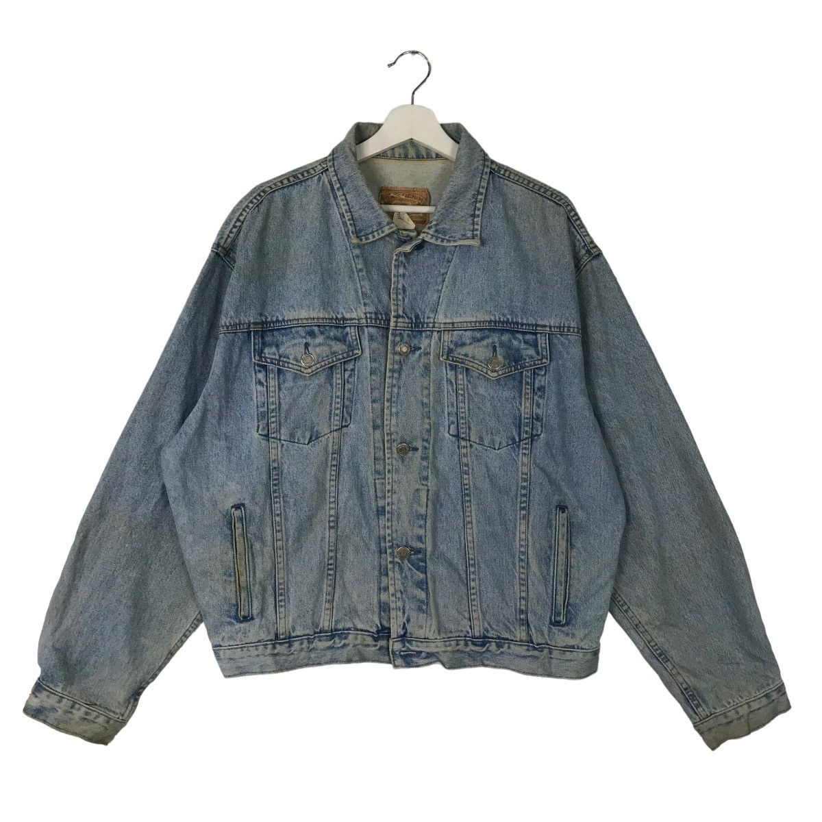 💥 1990s VINTAGE GAP FLARE DYED DENIM TRUCKER JACKET