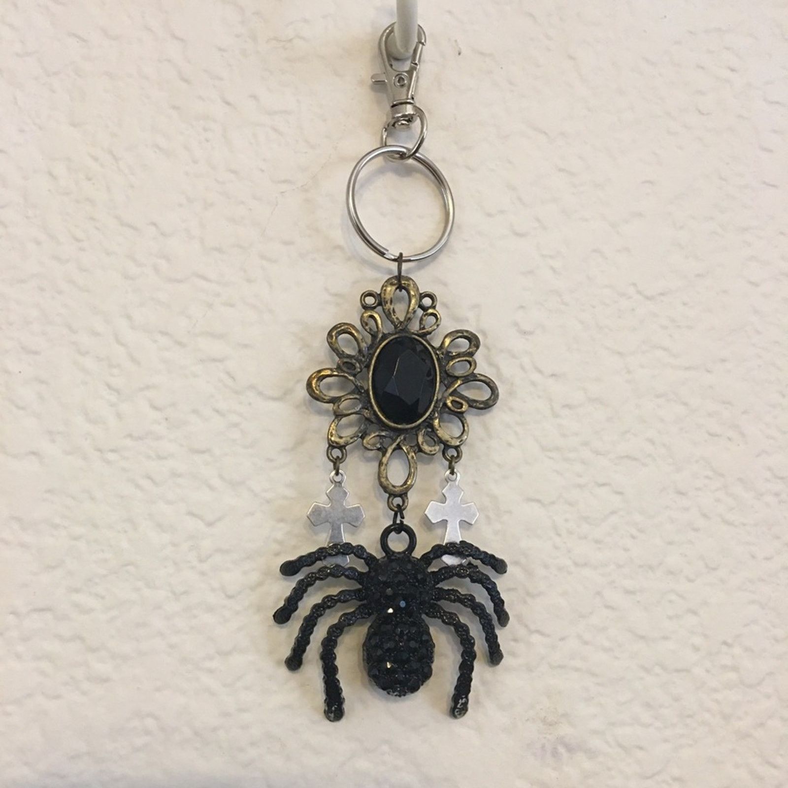 Handmade Vintage repurpose salvaged estate gem keychain Size ONE SIZE - 1 Thumbnail