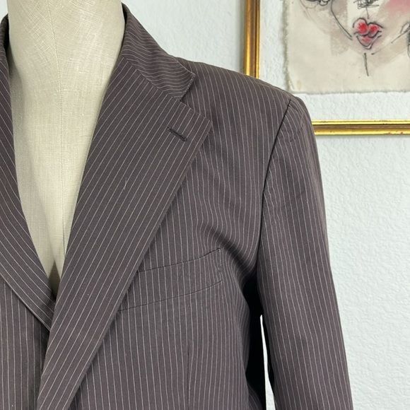 Issey Miyake × Japanese Brand × Vintage Issey Miyake Men Striped 2006 Cotton Blazer Size US XL / EU 56 / 4 - 2 Thumbnail