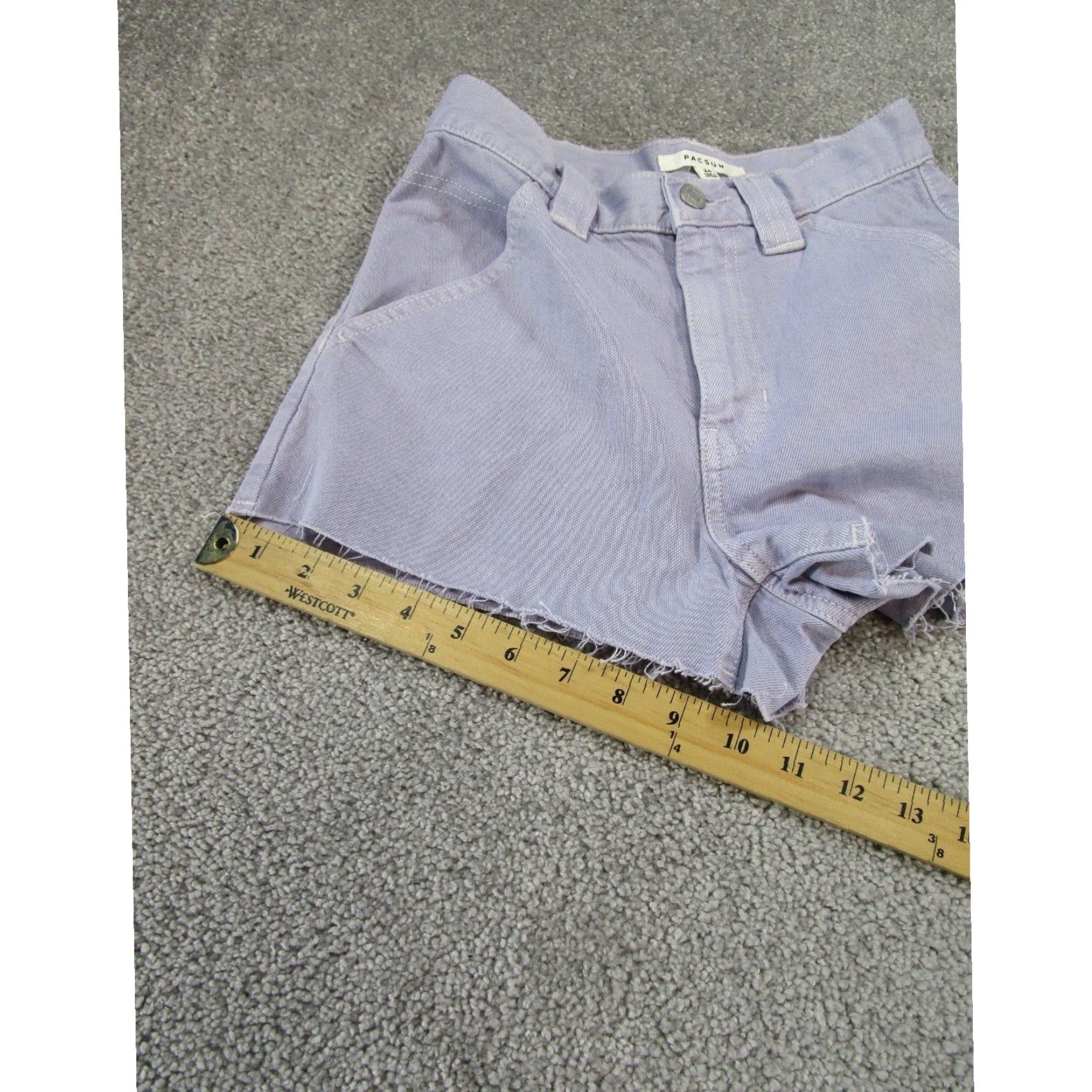 Pacsun Womens Lavender Shorts Pacsun Denim Cut Offs 24 XL Extra Large Size 42" / US 20 - 4 Thumbnail