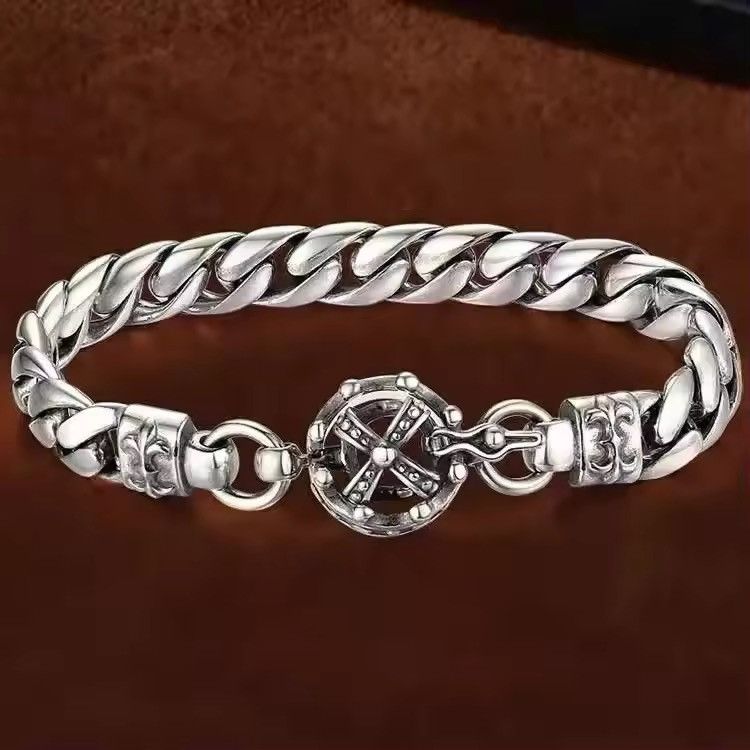 Jewelry Cuban King Crown Retro Old Jewelry Bracelet Size ONE SIZE - 2 Thumbnail