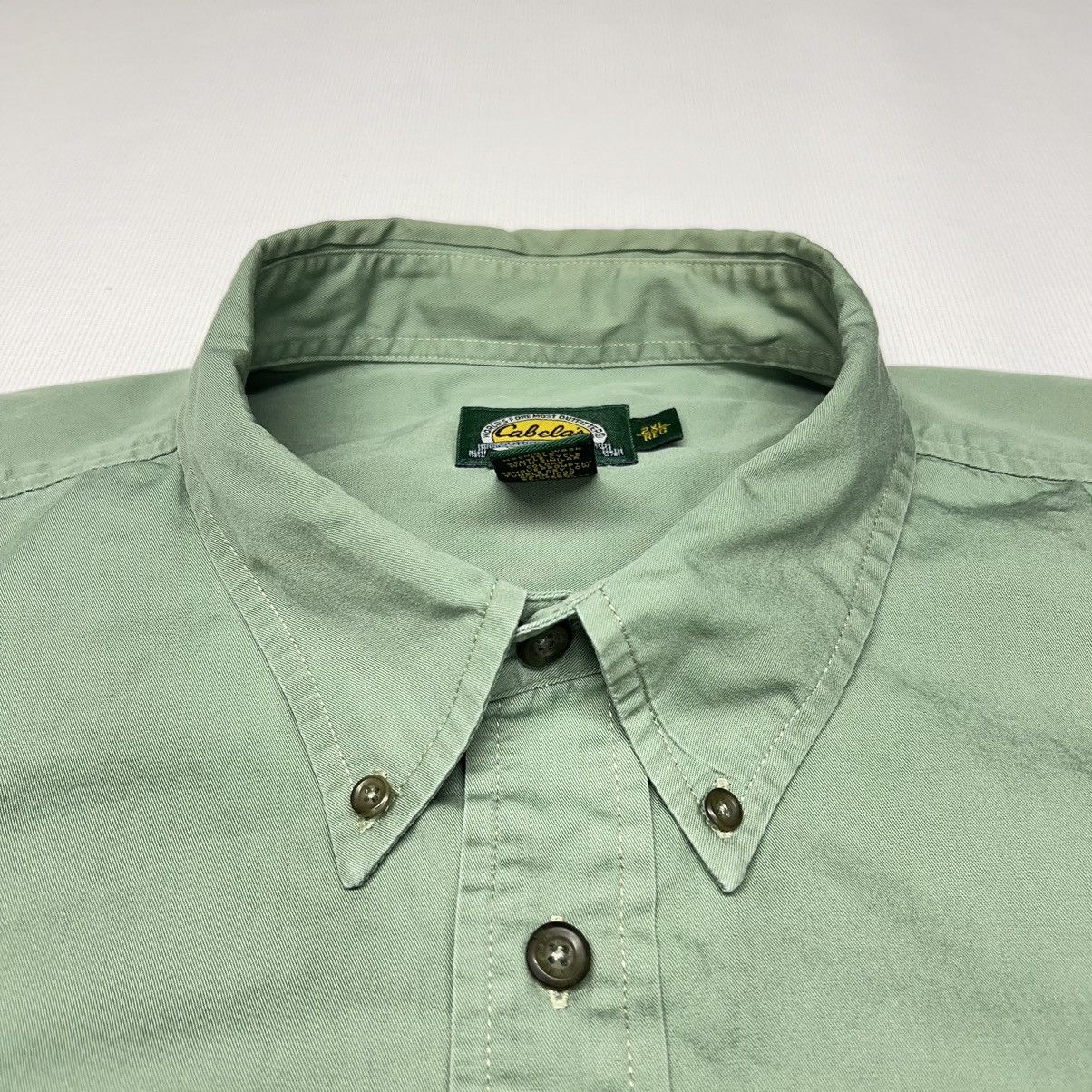 Cabelas Cabelas Button Down Shirt Green Short Sleeve Outdoor Gear Size US XXL / EU 58 / 5 - 4 Thumbnail