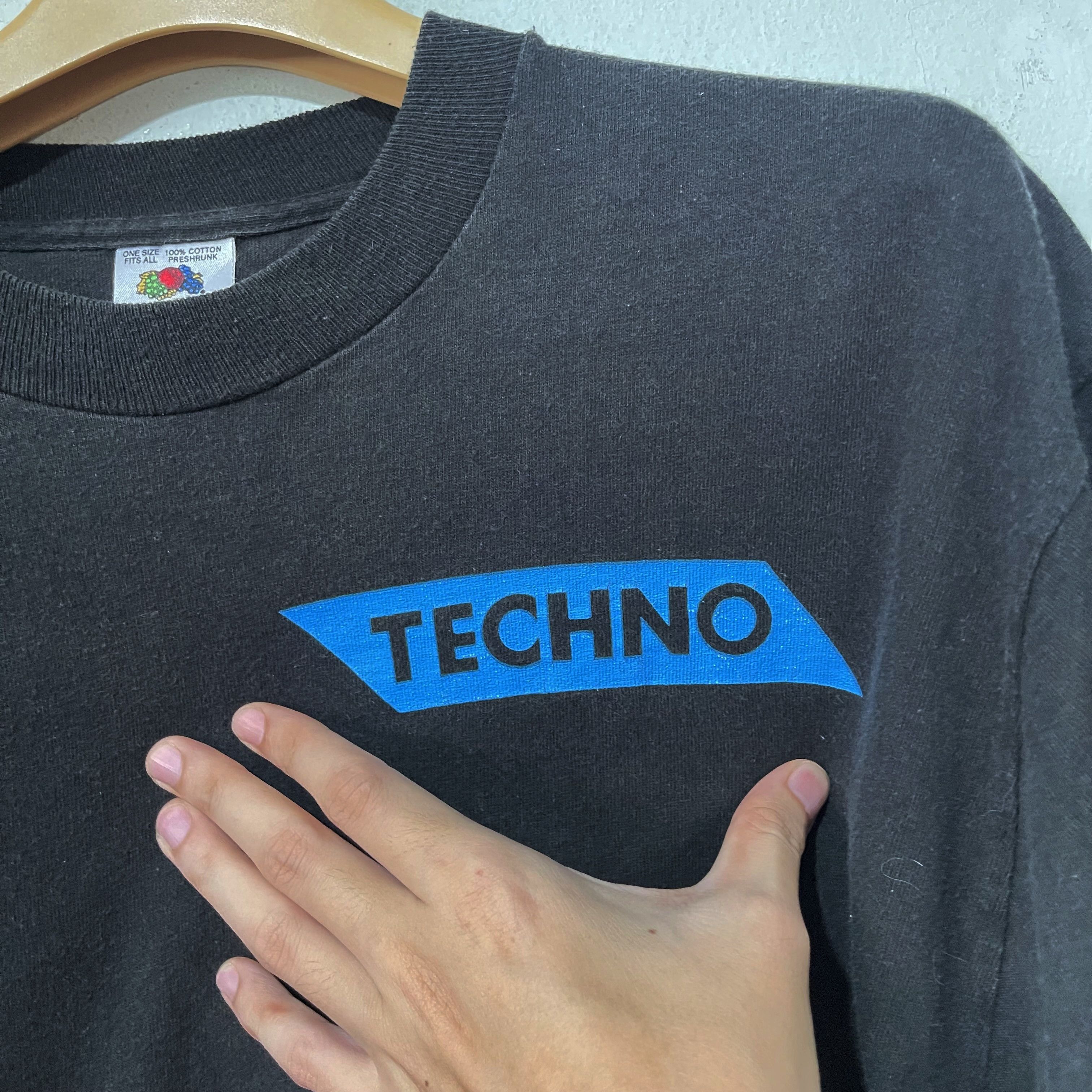Band Tees Vintage 90s Techno Rave Crop Tops Size XL / US 12-14 / IT 48-50 - 2 Thumbnail