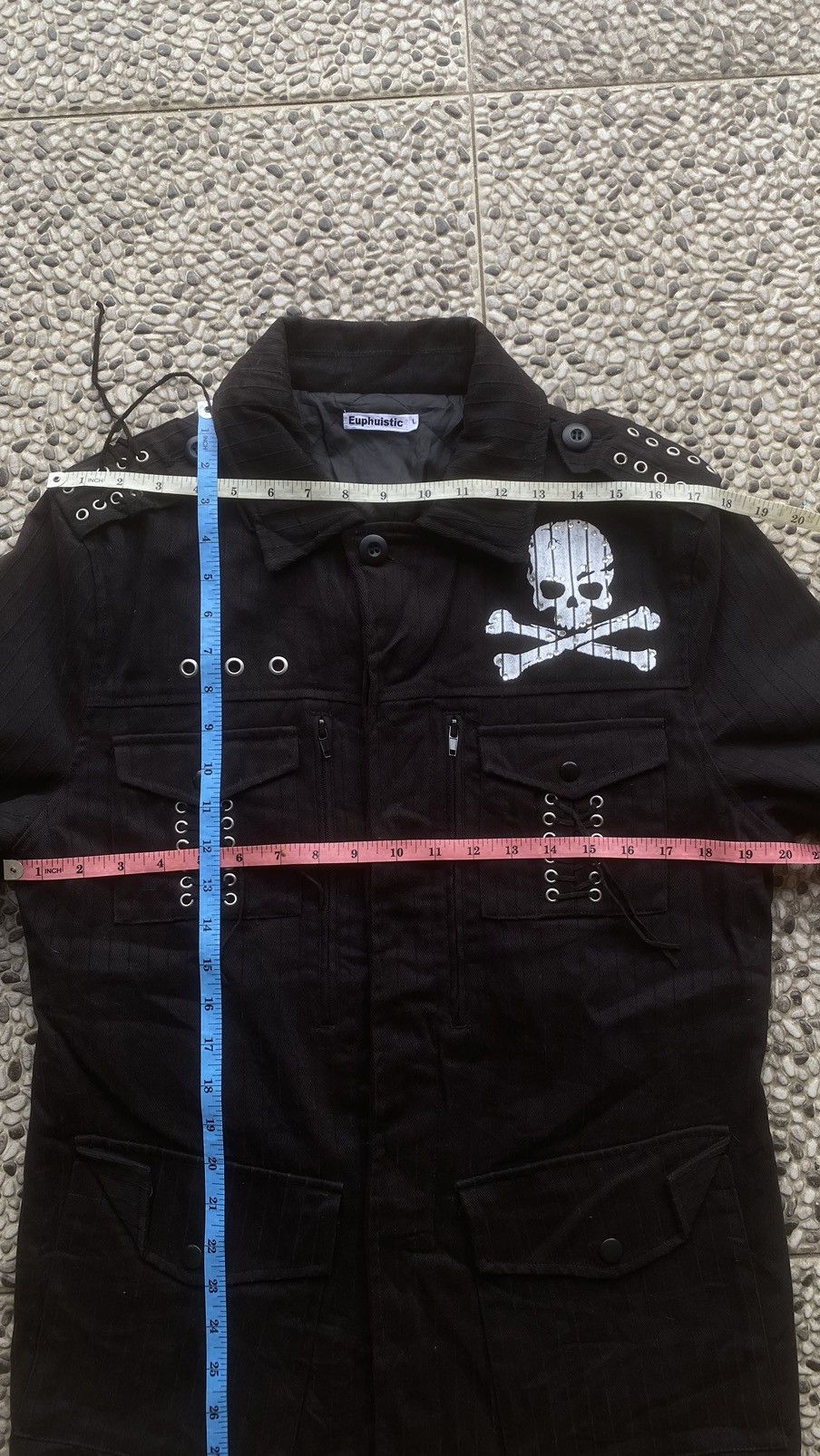 14th Addiction Y2k Euphuistic Skull Lace Jacket Size US L / EU 52-54 / 3 - 7 Thumbnail