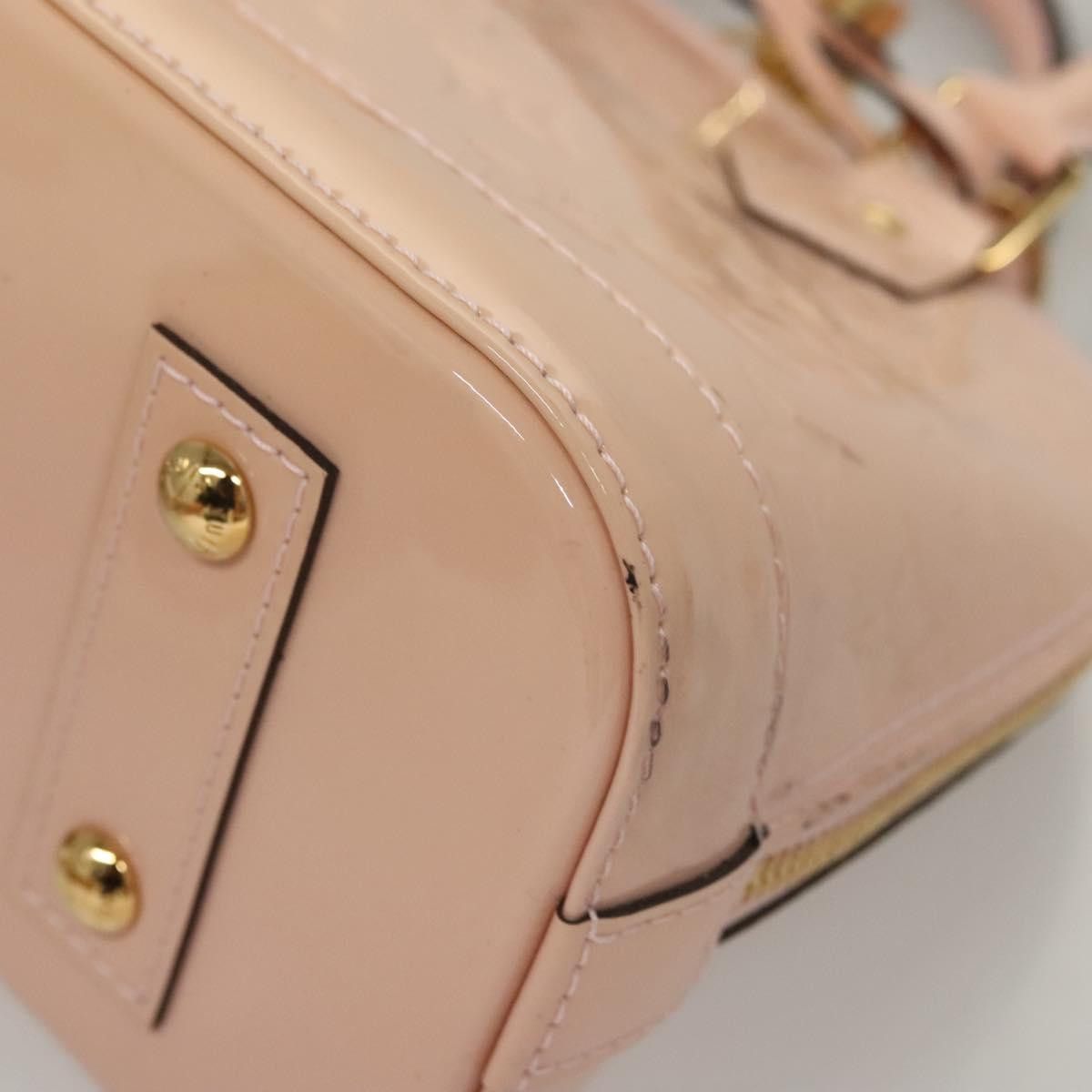 Louis Vuitton LOUIS VUITTON Vernis Alma BB Hand Bag Pink Rose Valerine Size ONE SIZE - 11 Thumbnail