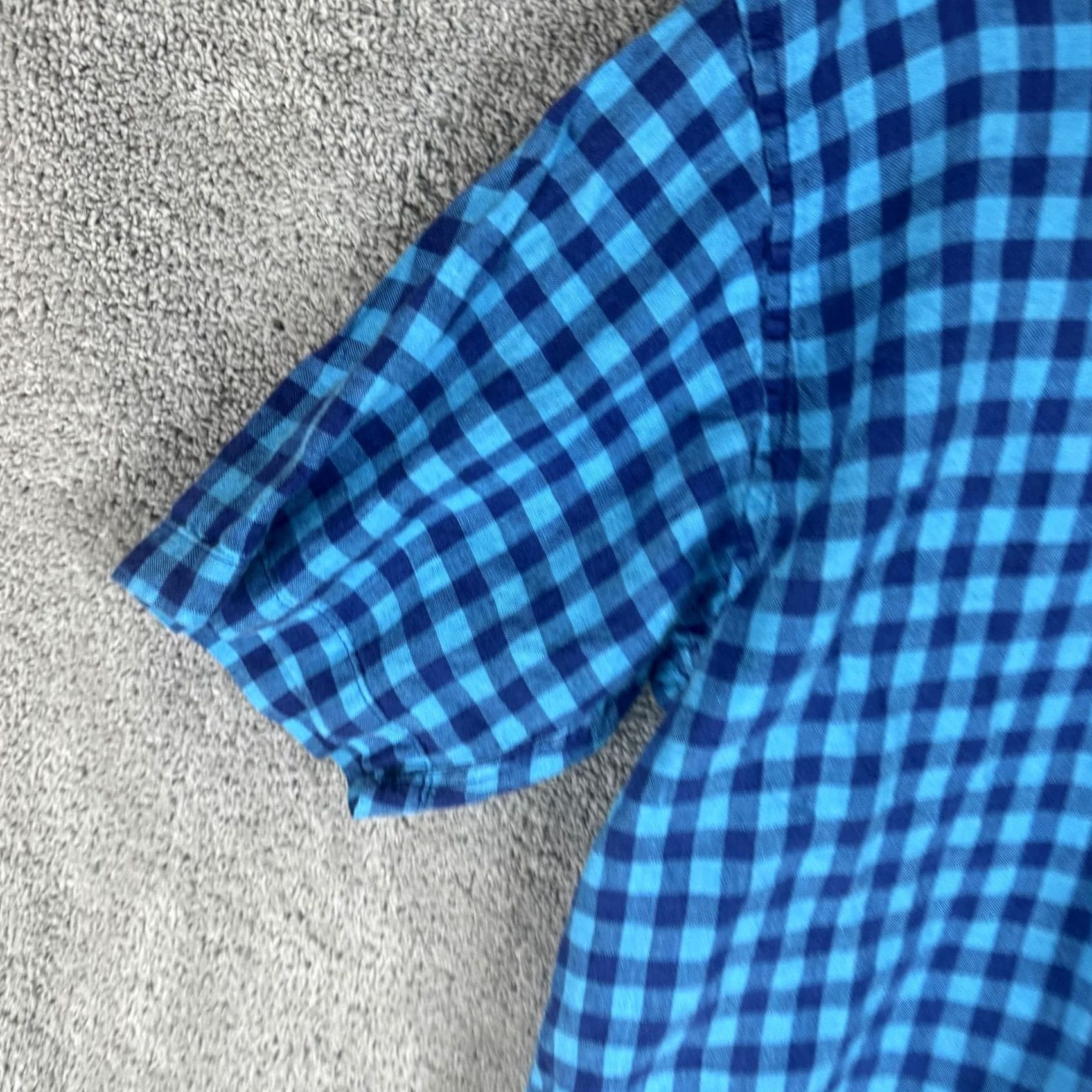 Brooks Brothers VINTAGE Brooks Brothers Shirt Mens Medium Blue Gingham Linen Button-Down Short Sleeve Size US M / EU 48-50 / 2 - 2 Thumbnail