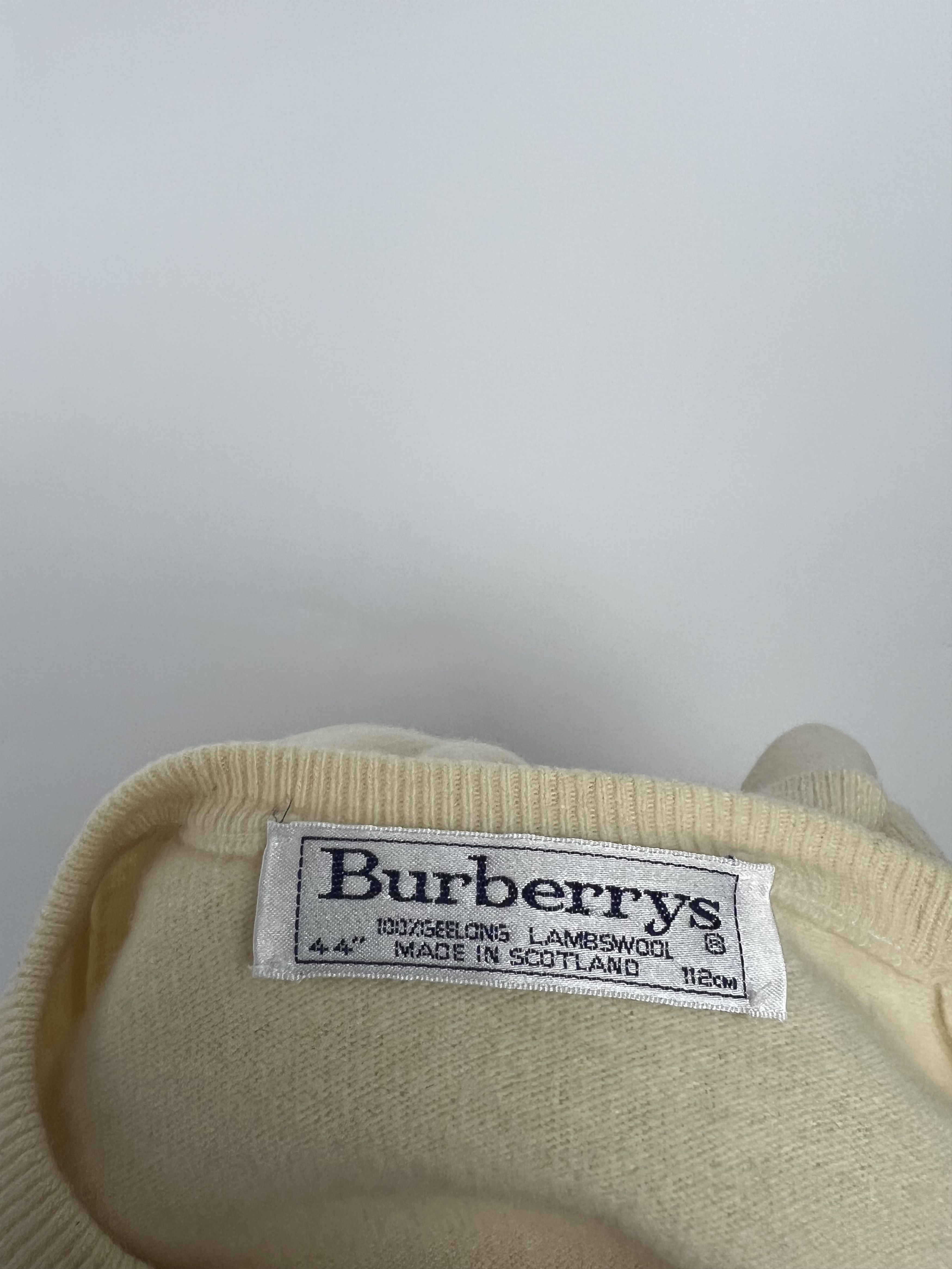 Burberry Burberrys Vintage Women’s Wool Sweater Size 112cm 44” Size L / US 10 / IT 46 - 9 Thumbnail