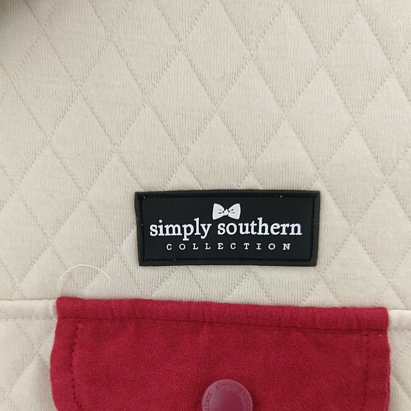 Vintage Simply Southern Quilted 1/4 Snap Jacket Pullover Women's Large Shirt Adult Large Beige Quilted 1/4 Snap Jacket Fall Winter Womens Size L / US 10 / IT 46 - 6 Thumbnail