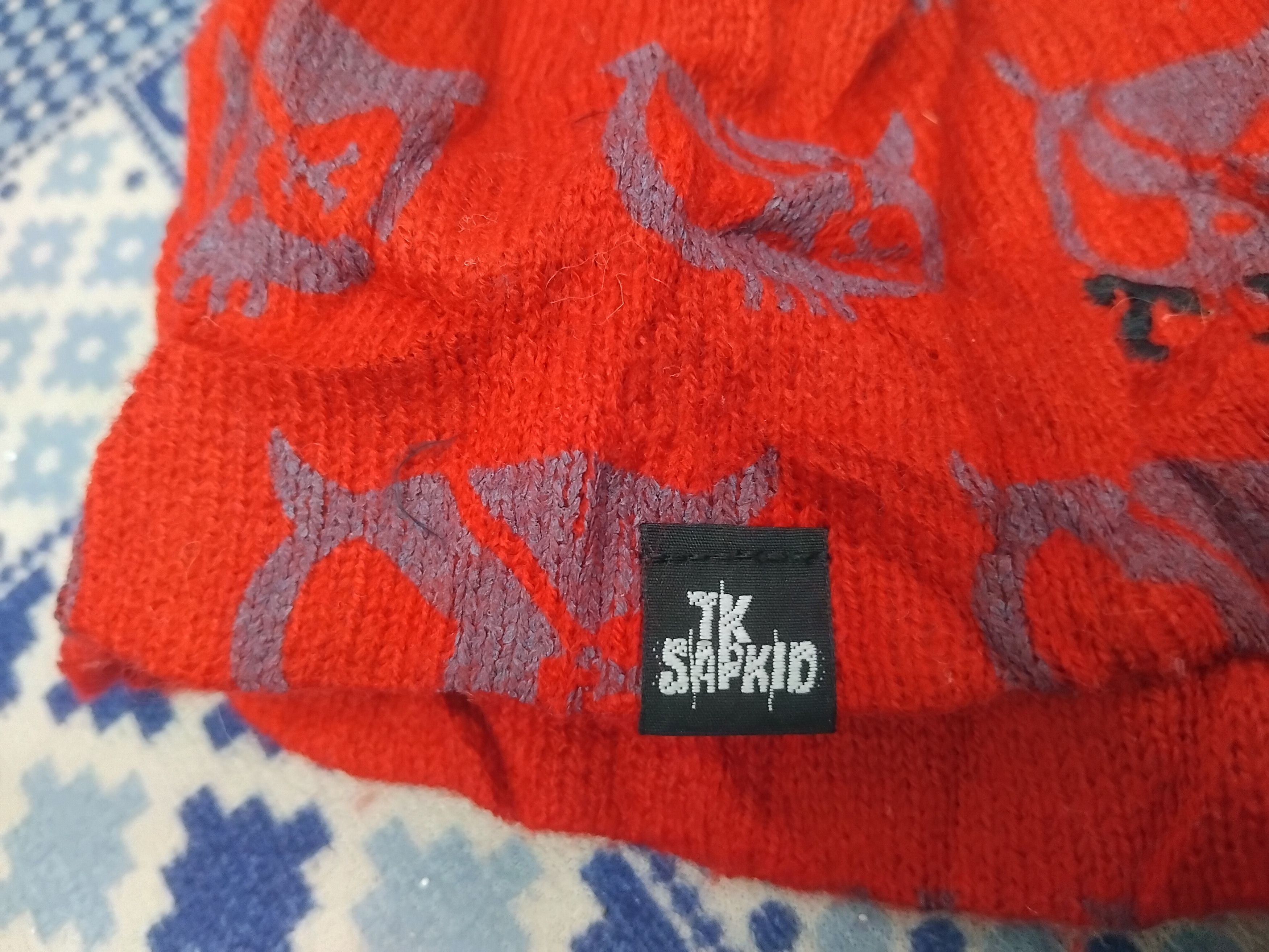 Japanese Brand 💥Tksapkid red beanie hat Size ONE SIZE - 2 Thumbnail