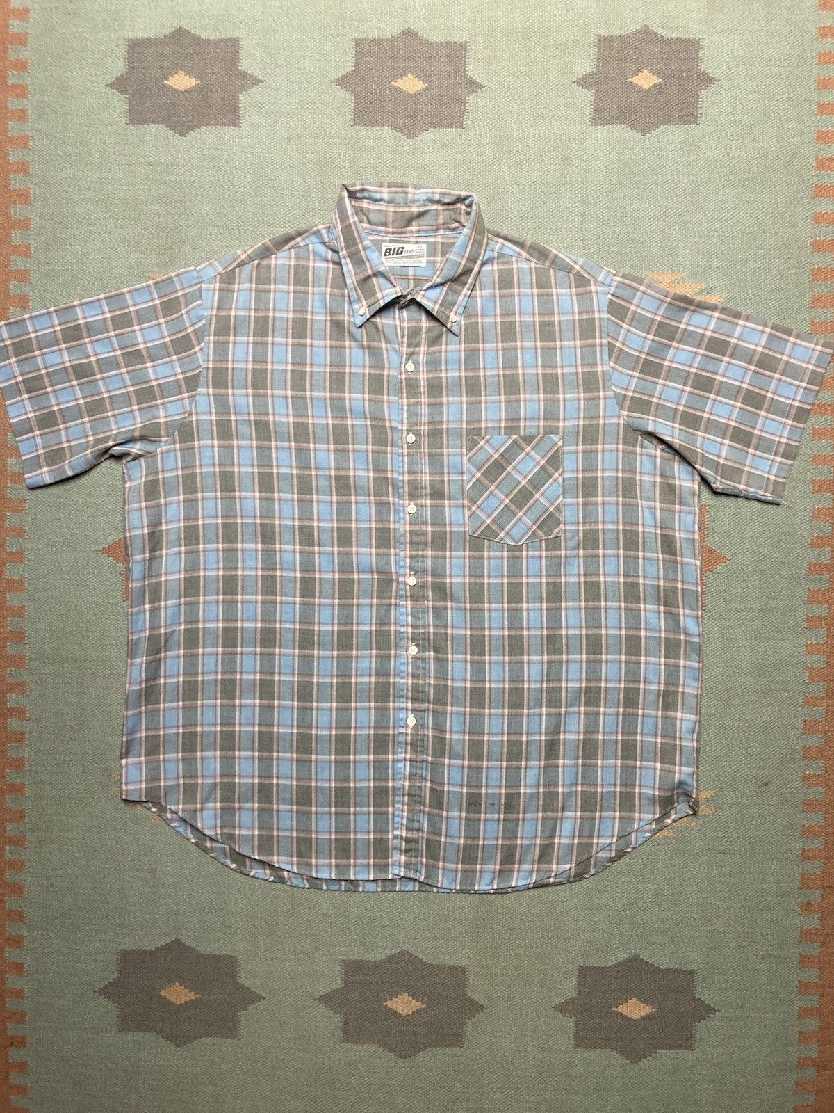 Vintage 80s short sleeve button shirt plaid lightweight men’s XXL Size US XXL / EU 58 / 5 - 1 Thumbnail