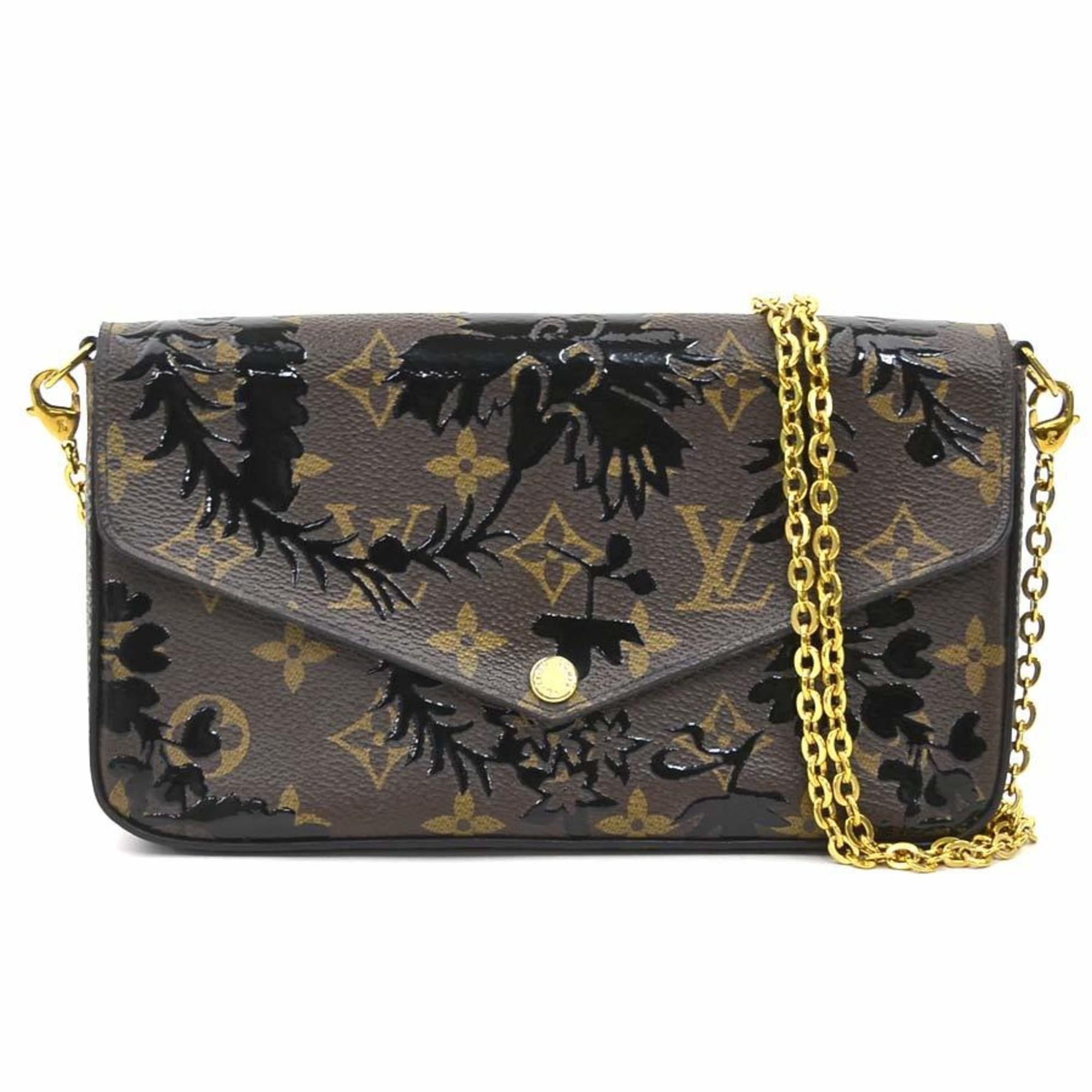 Louis Vuitton Louis Vuitton Monogram Blossom Pochette Felicie Shoulder Bag/Chain Wallet in Brown and Black, Women's, M62468, Free Shipping, 90236a Size ONE SIZE - 1 Thumbnail