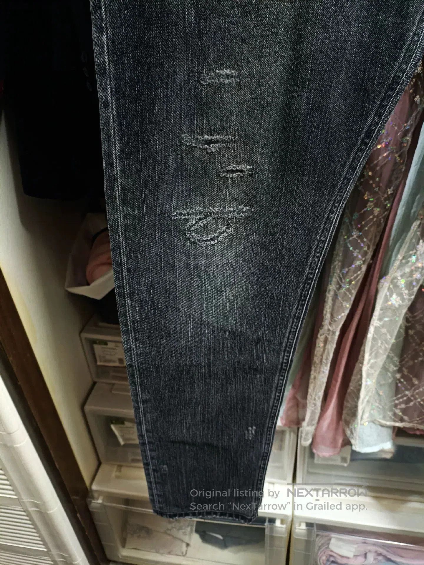 Dolce & Gabbana Dolce & Gabbana Mafia Embroidered Distressed Jeans. Size US 34 / EU 50 - 5 Thumbnail