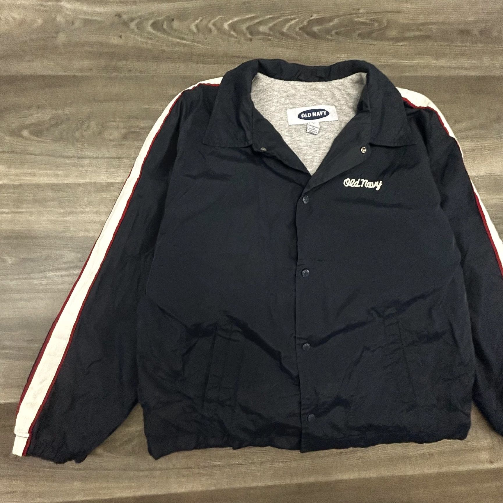 Old Navy Vintage Old Navy Jacket Mens M Blue Snap Front Windbreaker Stitched Chain 80s Retro Casual Size US M / EU 48-50 / 2 - 3 Thumbnail