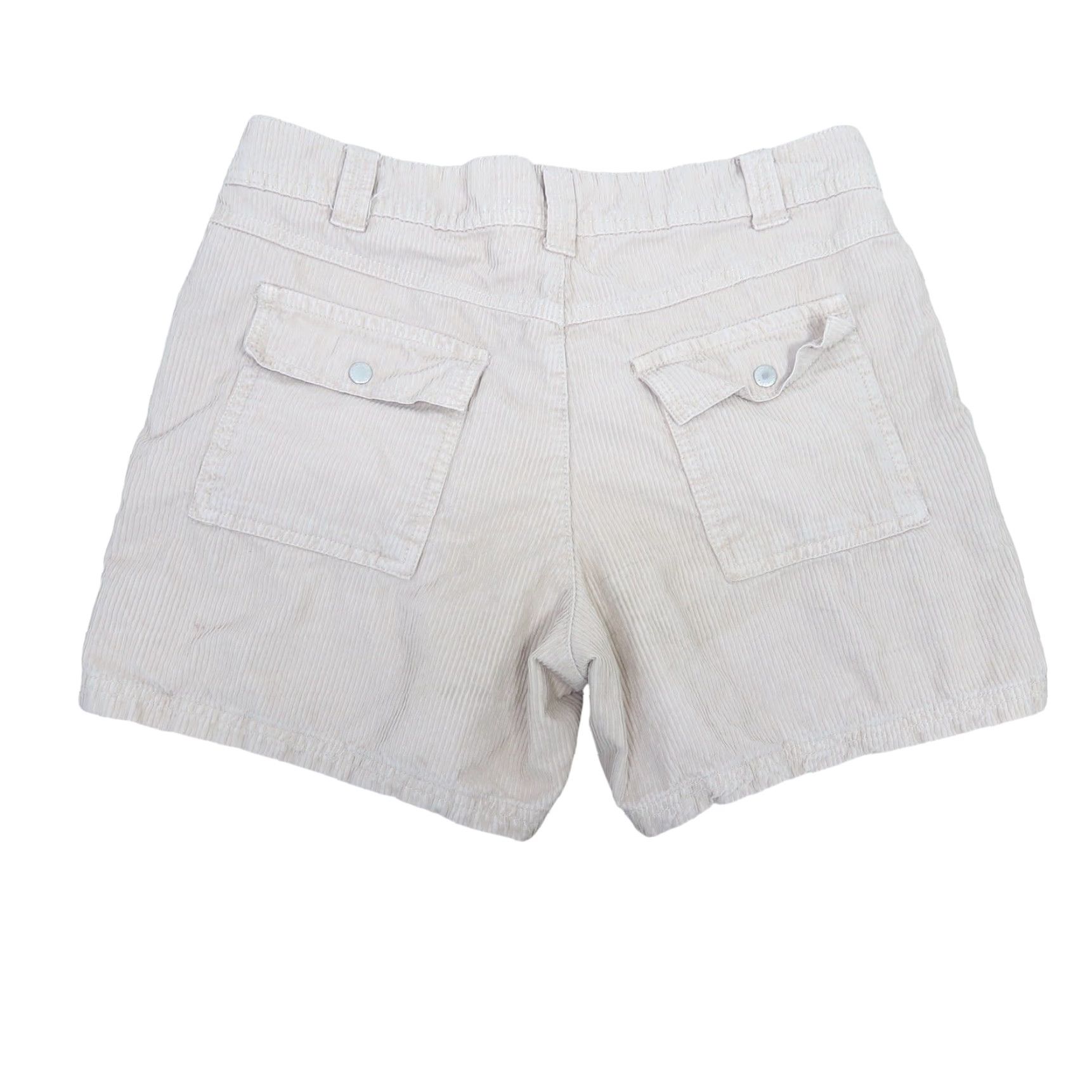 Bdg BDG Urban Outfitters cargo shorts Women 10 Cream Corduroy 100% Cotton High Rise Inseam 4.5 in Casual Size 32" / US 10 / IT 46 - 3 Thumbnail