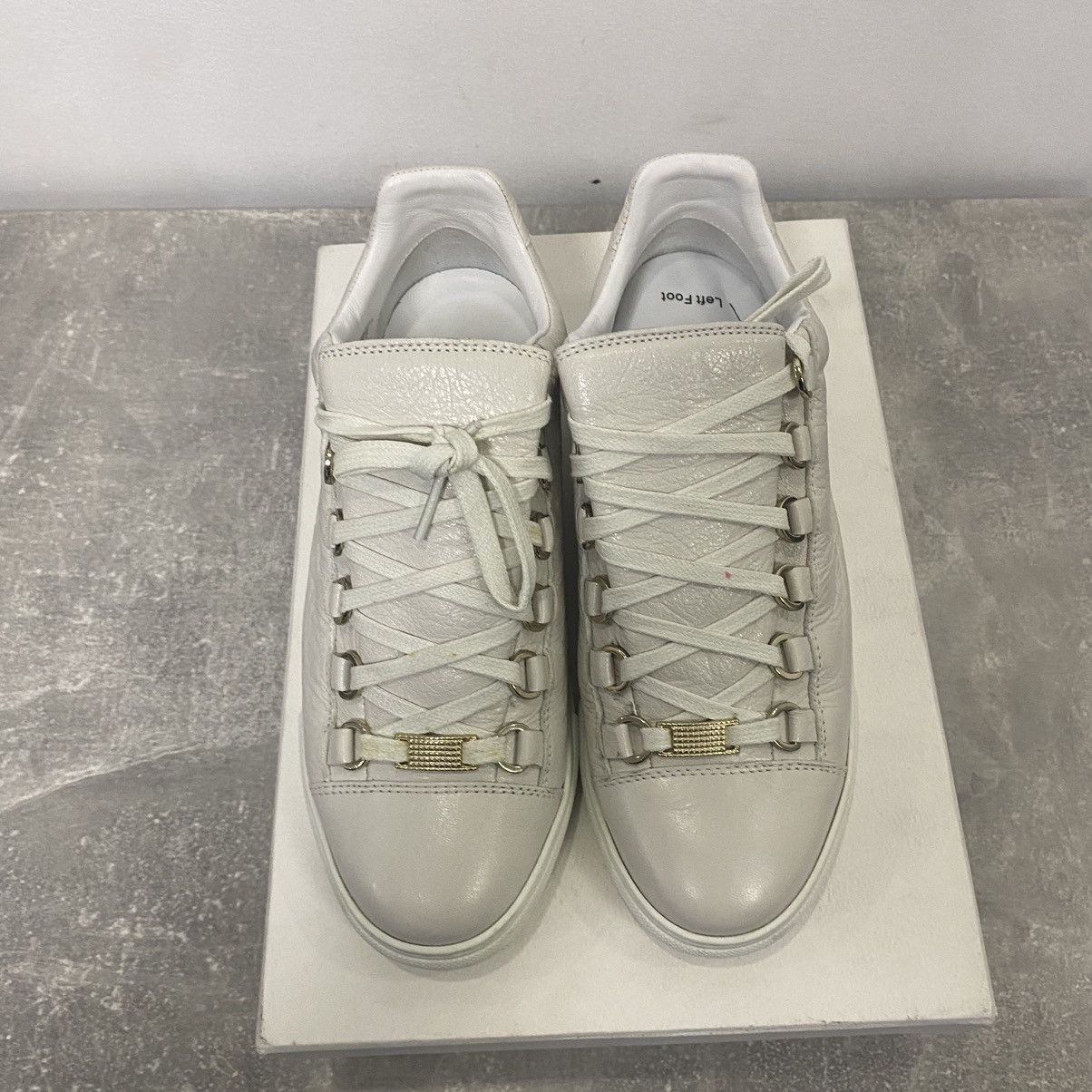 Balenciaga Balenciaga Arena Low Top Leather Sneakers Size US 6 / EU 39 - 3 Thumbnail