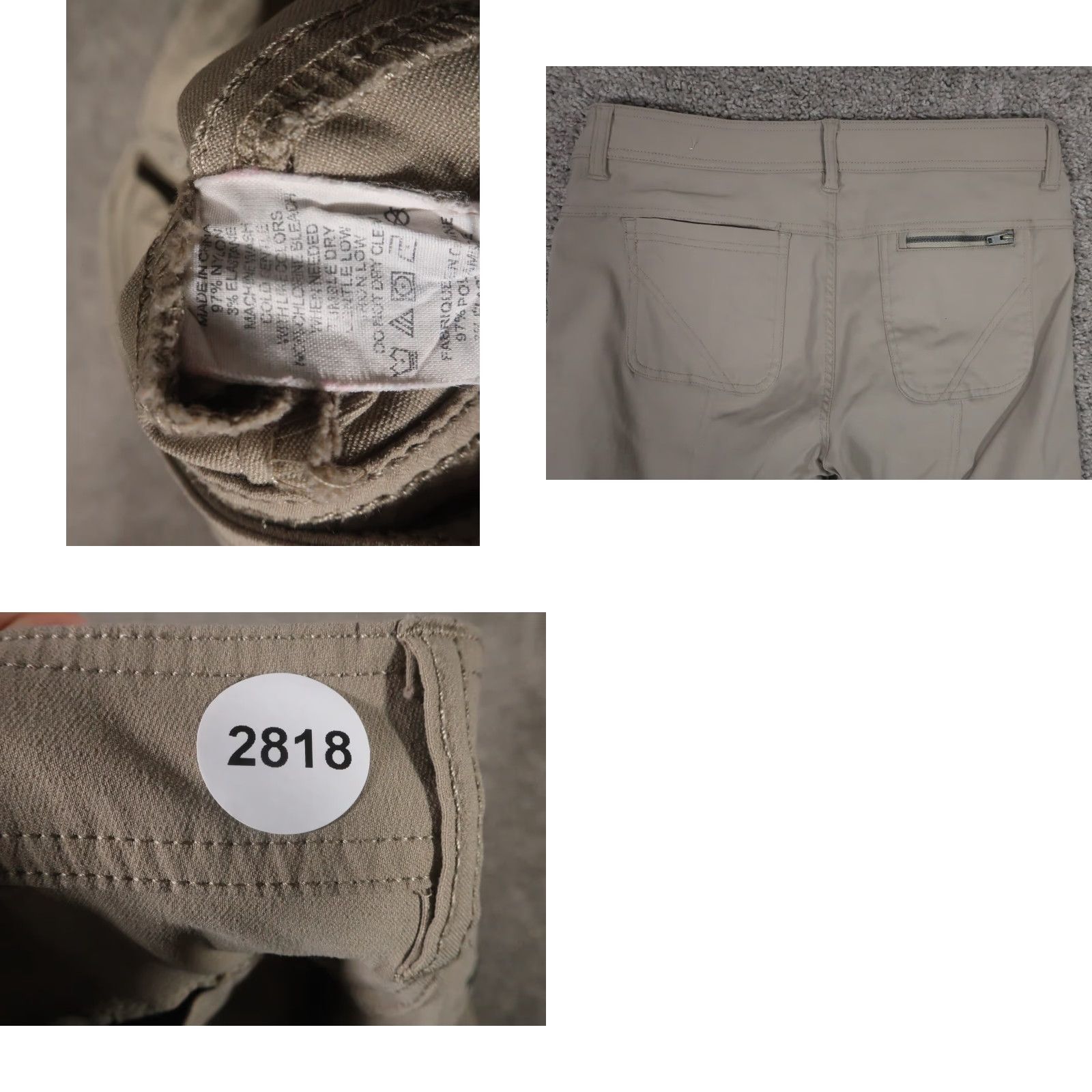 Prana PRANA Pants Womens 6 Brown Bootcut Convertible Shorts Hiking Stretch 31x29 EUC Regular Size 28" / US 6 / IT 42 - 8 Thumbnail