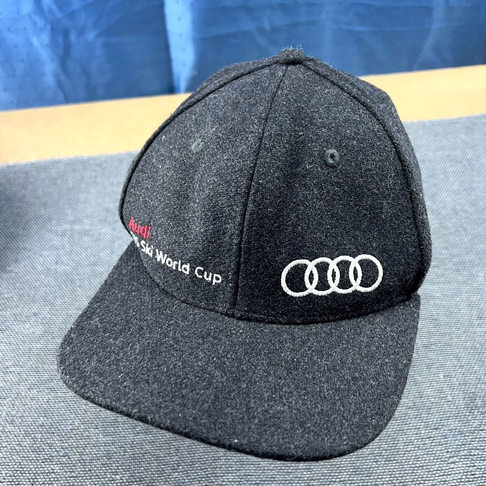 Vintage Audi Ski World Cup Cap One Size Adjustable Wool blend Gray FIS Fleece Hat Size US M / EU 48-50 / 2 - 2 Thumbnail