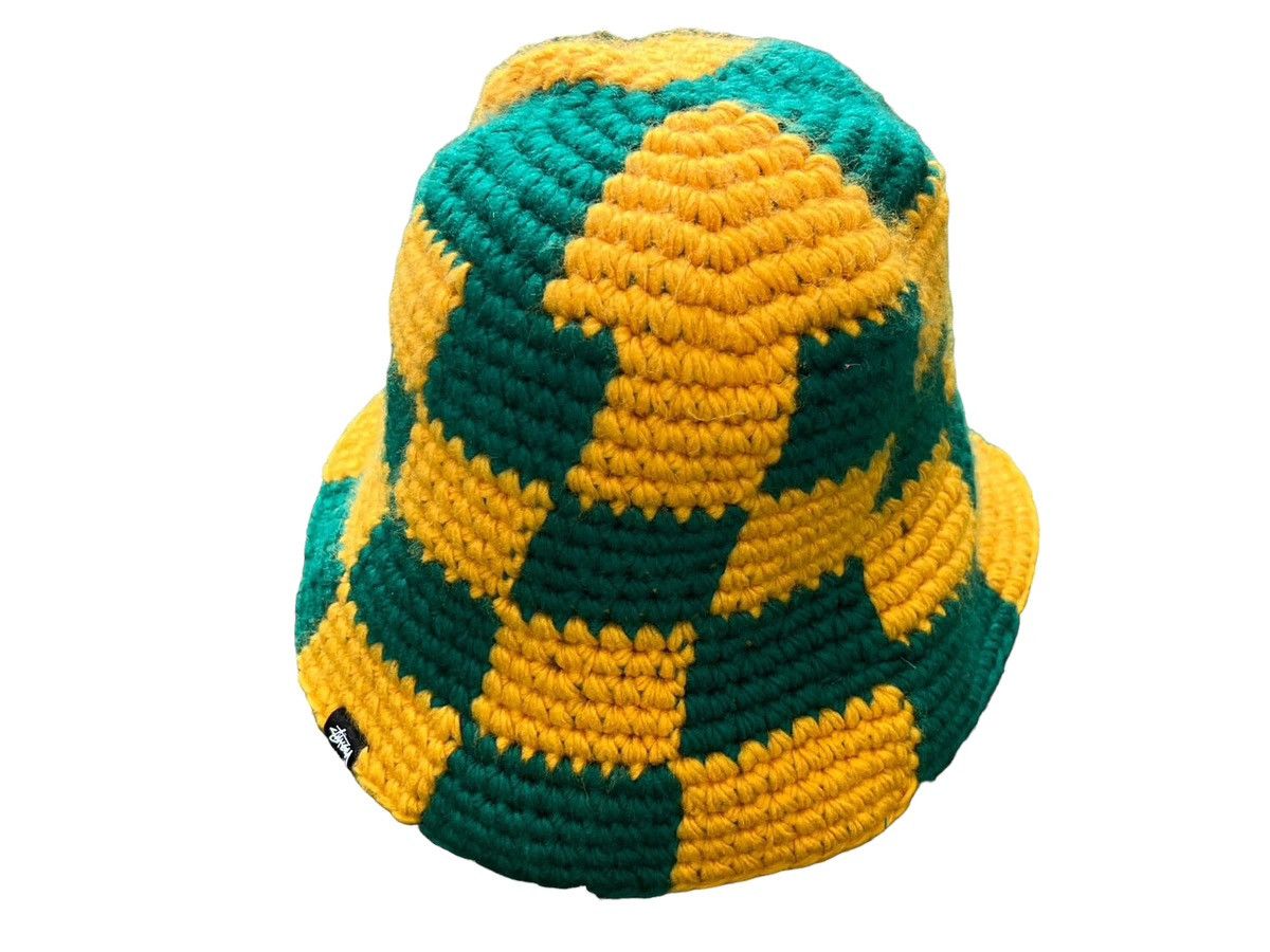 Checker Knit Bucket Hat