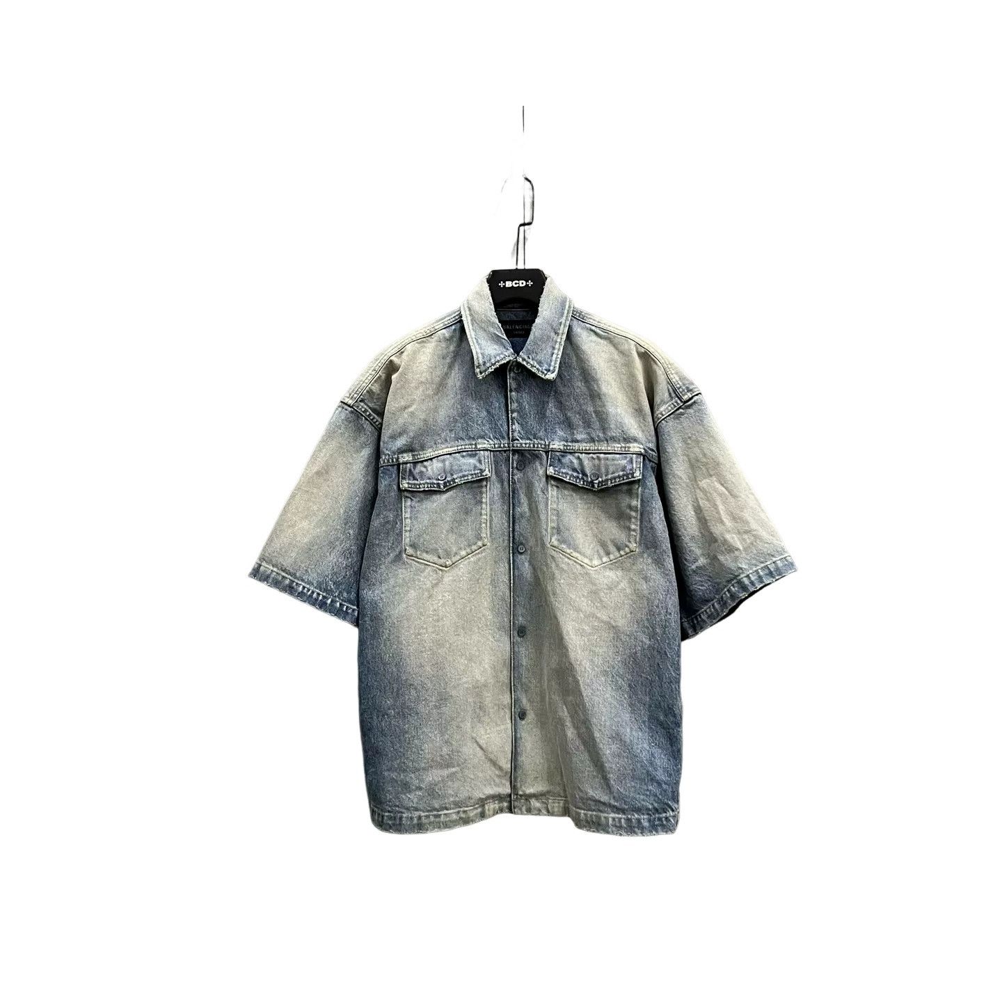 Balenciaga Balenciaga Tape Logo Denim Shirt S Size US S / EU 44-46 / 1 - 1 Thumbnail
