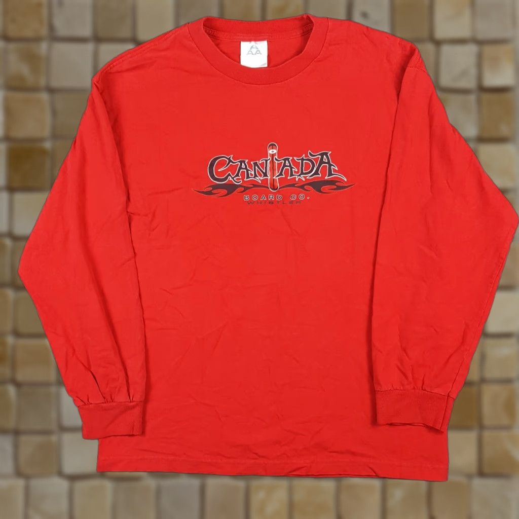 CO VINTAGE Alstyle Apparel Snowboarding T-Shirt Men Medium Red Flame Tribal Snow Y2K 90s 00s Size US M / EU 48-50 / 2 - 1 Thumbnail