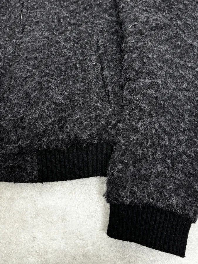 Dolce & Gabbana 2010s Dolce & Gabbana Grey Spiky Wool Zip-Up Jacket Size US M / EU 48-50 / 2 - 8 Thumbnail