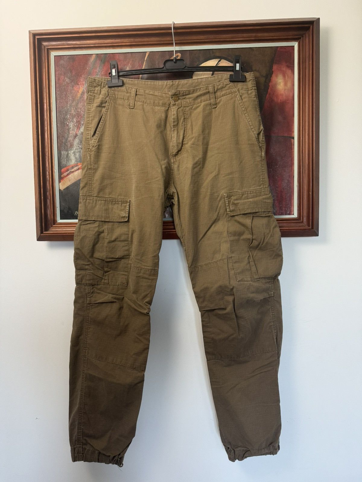 Carhartt Carhartt Regular Cargo Pant Beige Vintage Workwear Rare Hype Size US 34 / EU 50 - 2 Thumbnail