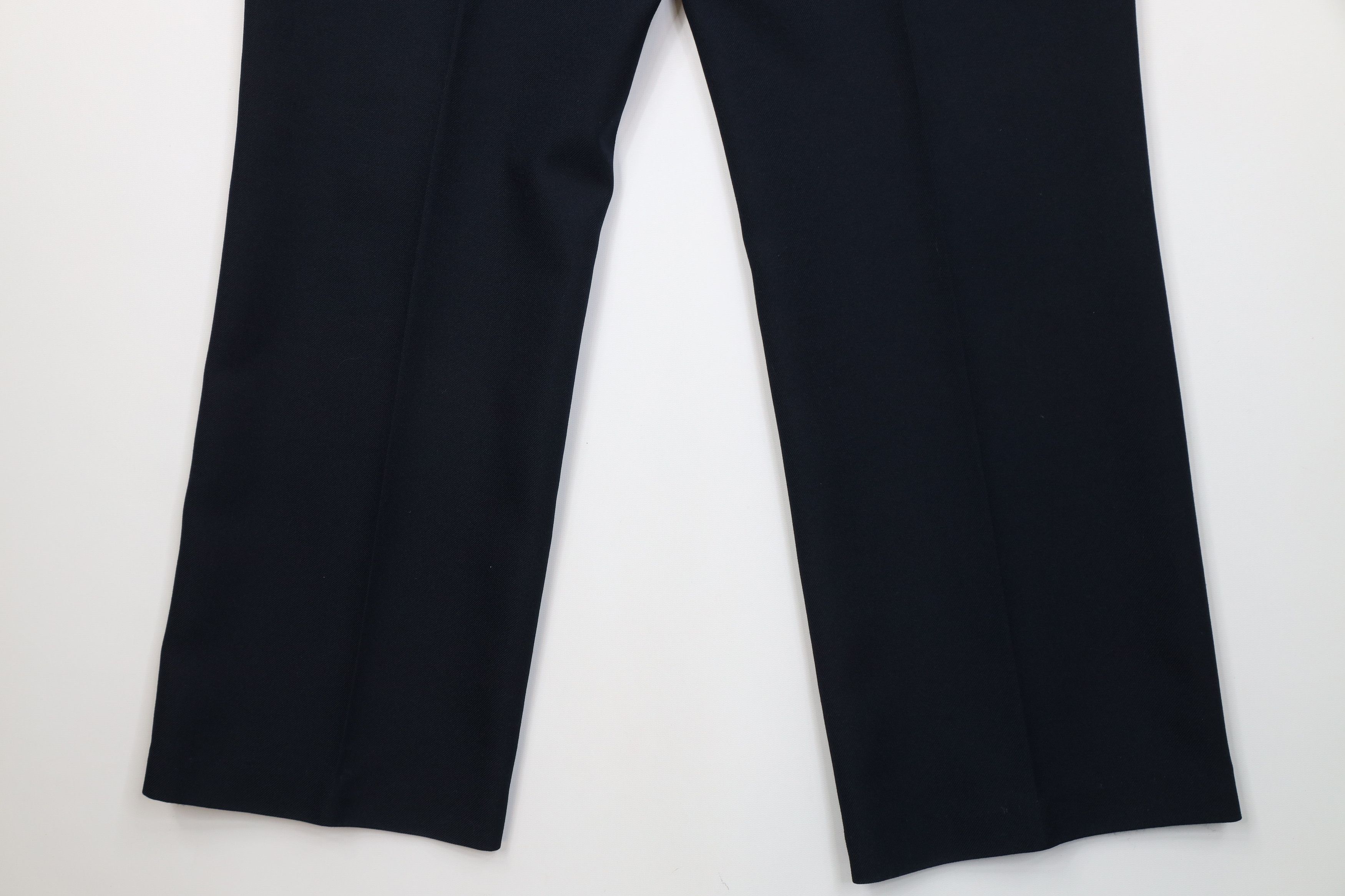 Vintage Vintage 70s Streetwear Wide Leg Chino Pants Navy Blue USA Size US 38 / EU 54 - 13 Thumbnail