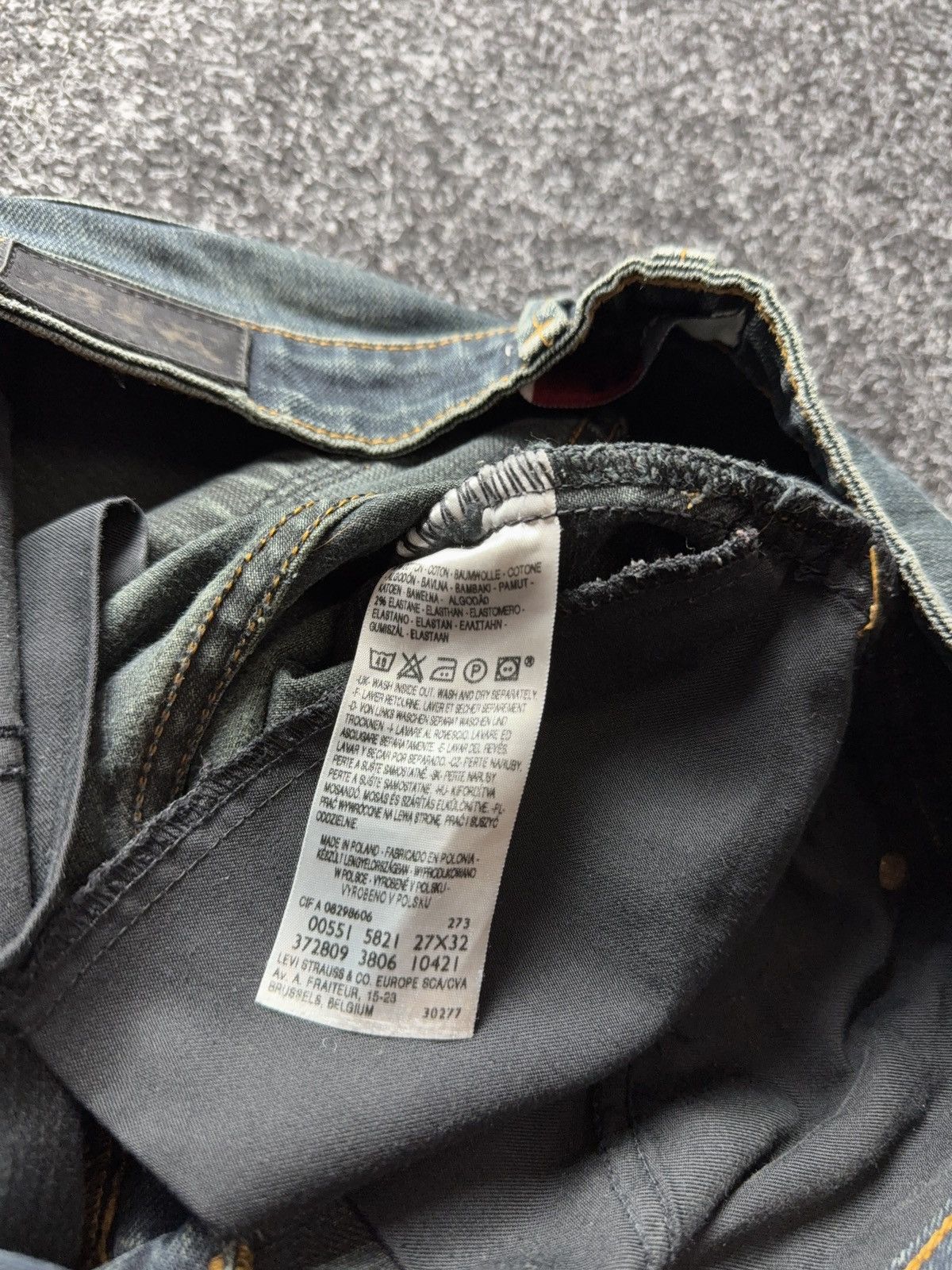 Levi's 00s Levi’s 551 Flare Y2K Vntg Bootcut Greenish Indigo Jeans Size 27" / US 4 / IT 40 - 10 Thumbnail