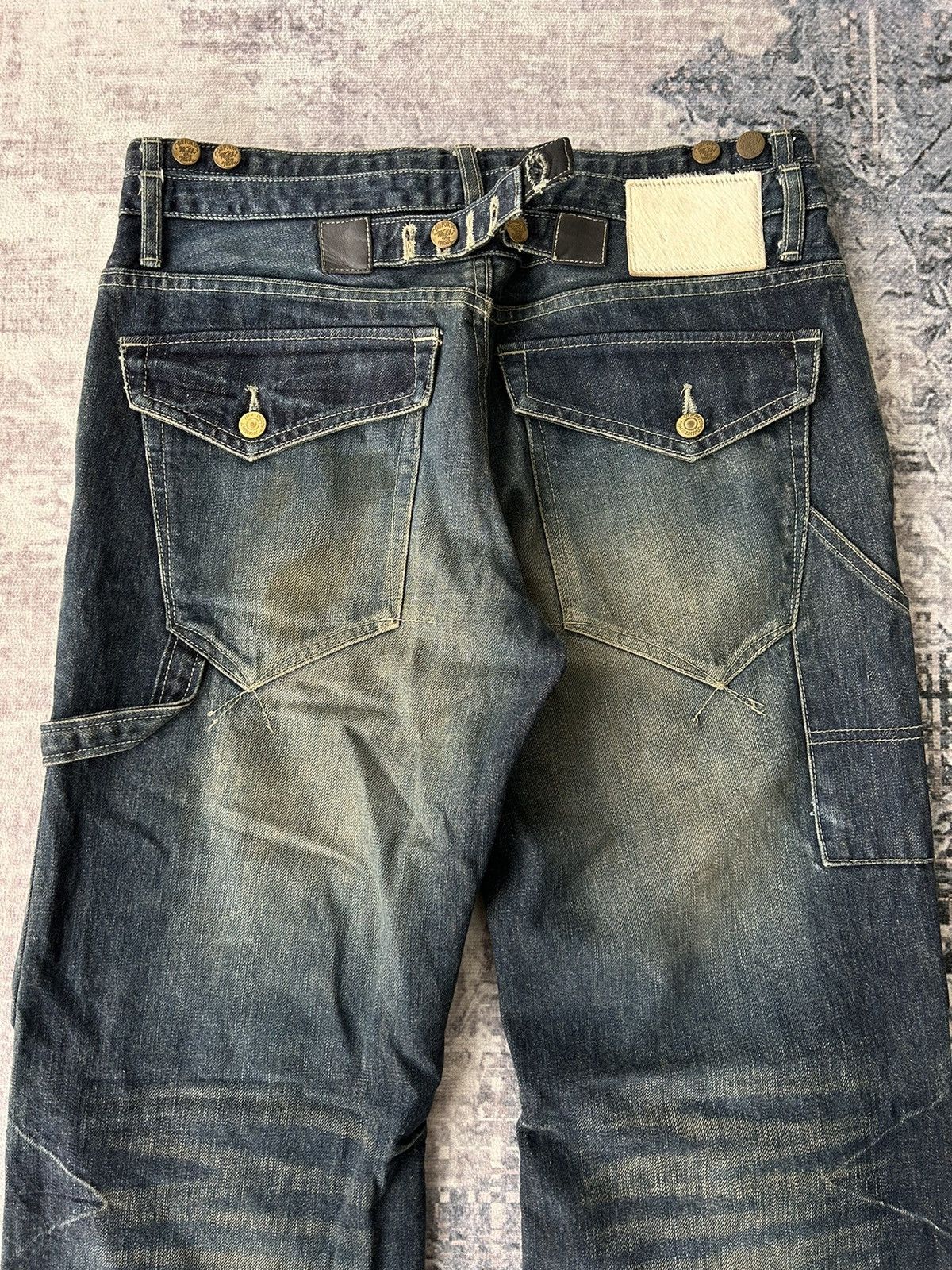 PPFM PPFM Carpenter Solid Washed Denim Pants Size US 32 / EU 48 - 10 Thumbnail