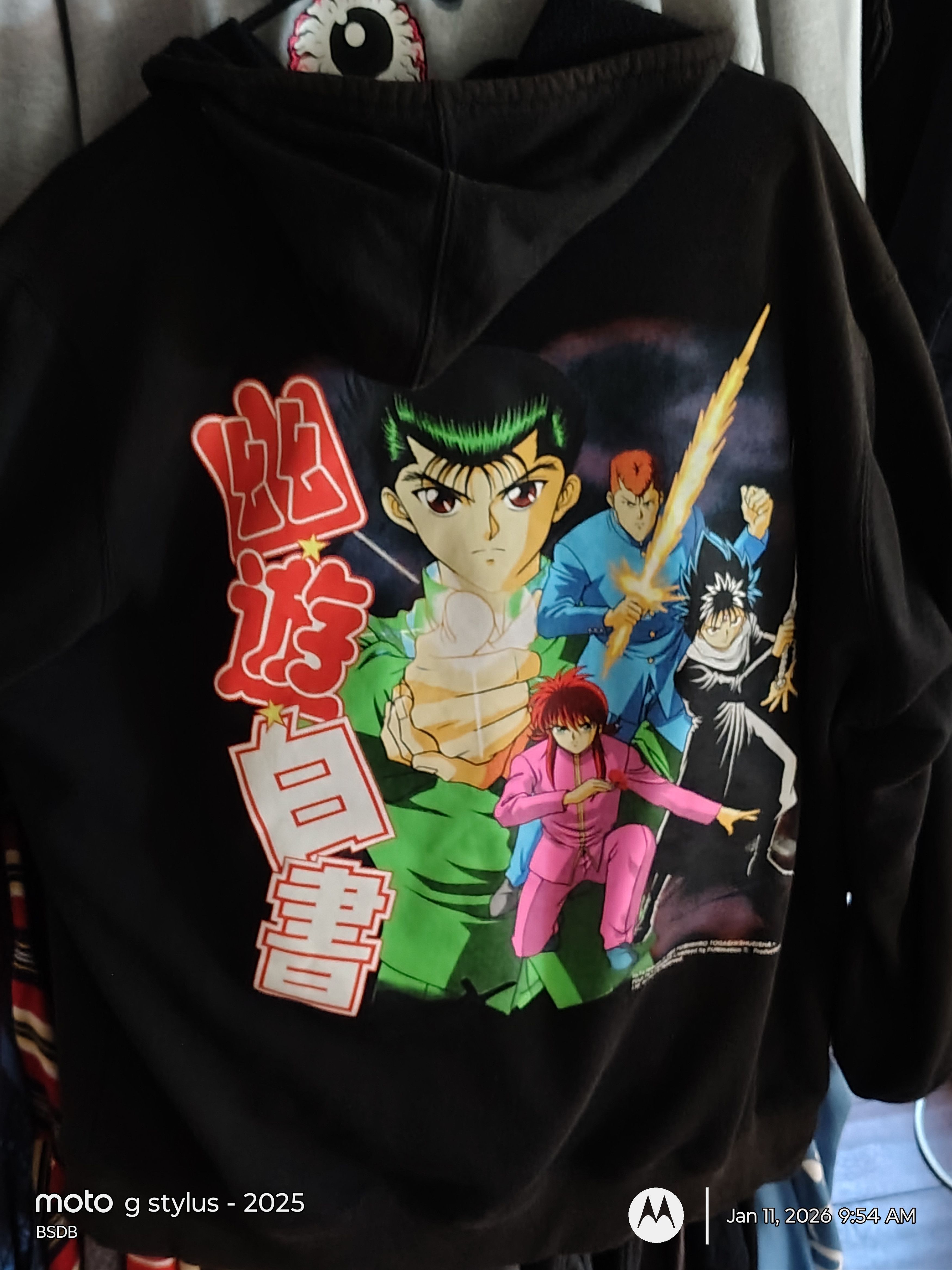 Japanese Brand Vintage Anime Yu Yu Hakush Back Print Hoodie Size US XXL / EU 58 / 5 - 1 Thumbnail