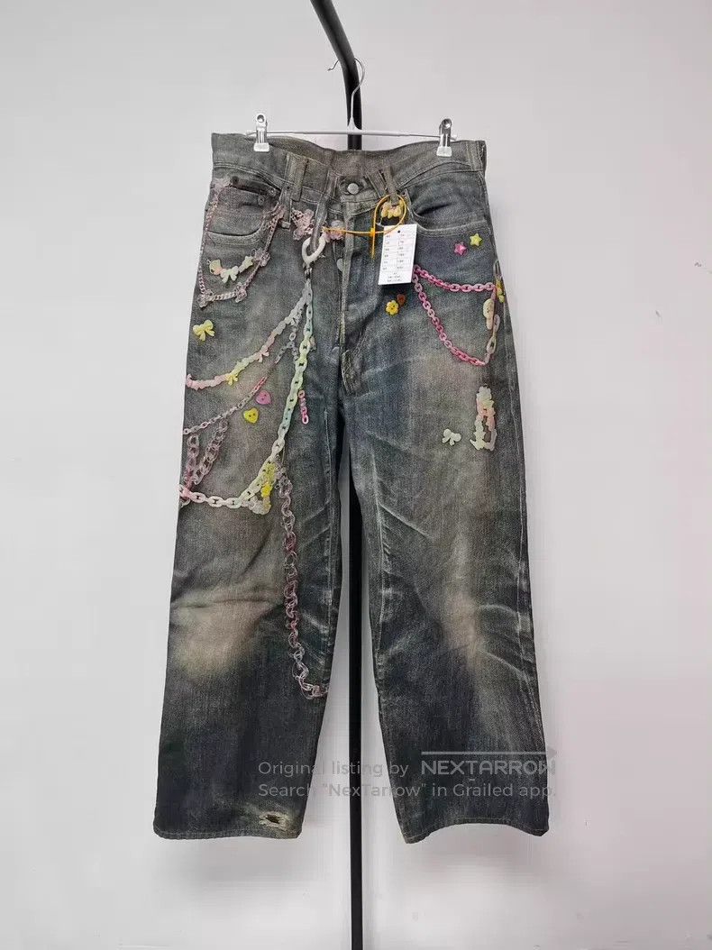 Acne Studios Acne Studios 1981f Candy Chain 3D Printed Loose Low-Rise W Size 26" / US 2 / IT 38 - 1 Thumbnail